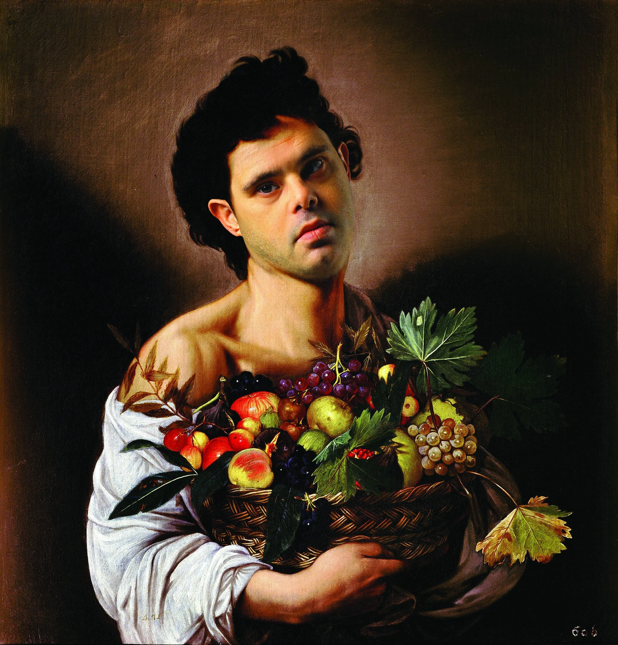 Ali as Caravaggio’s  Boy with a Basket of Fruit