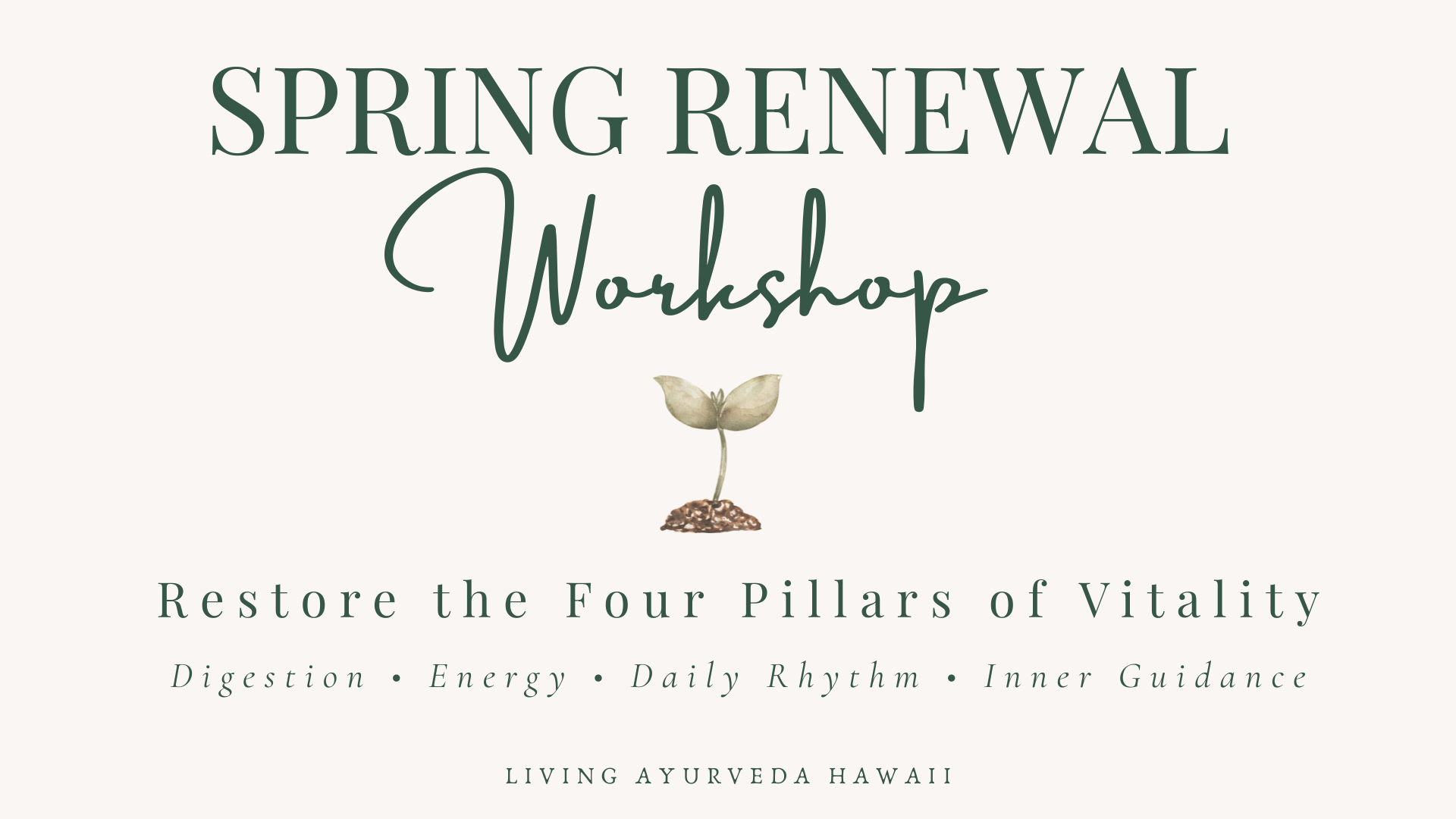 Spring Renewal Workshop