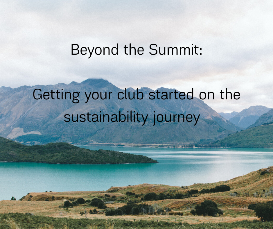 Getting your club started on the sustainability journey