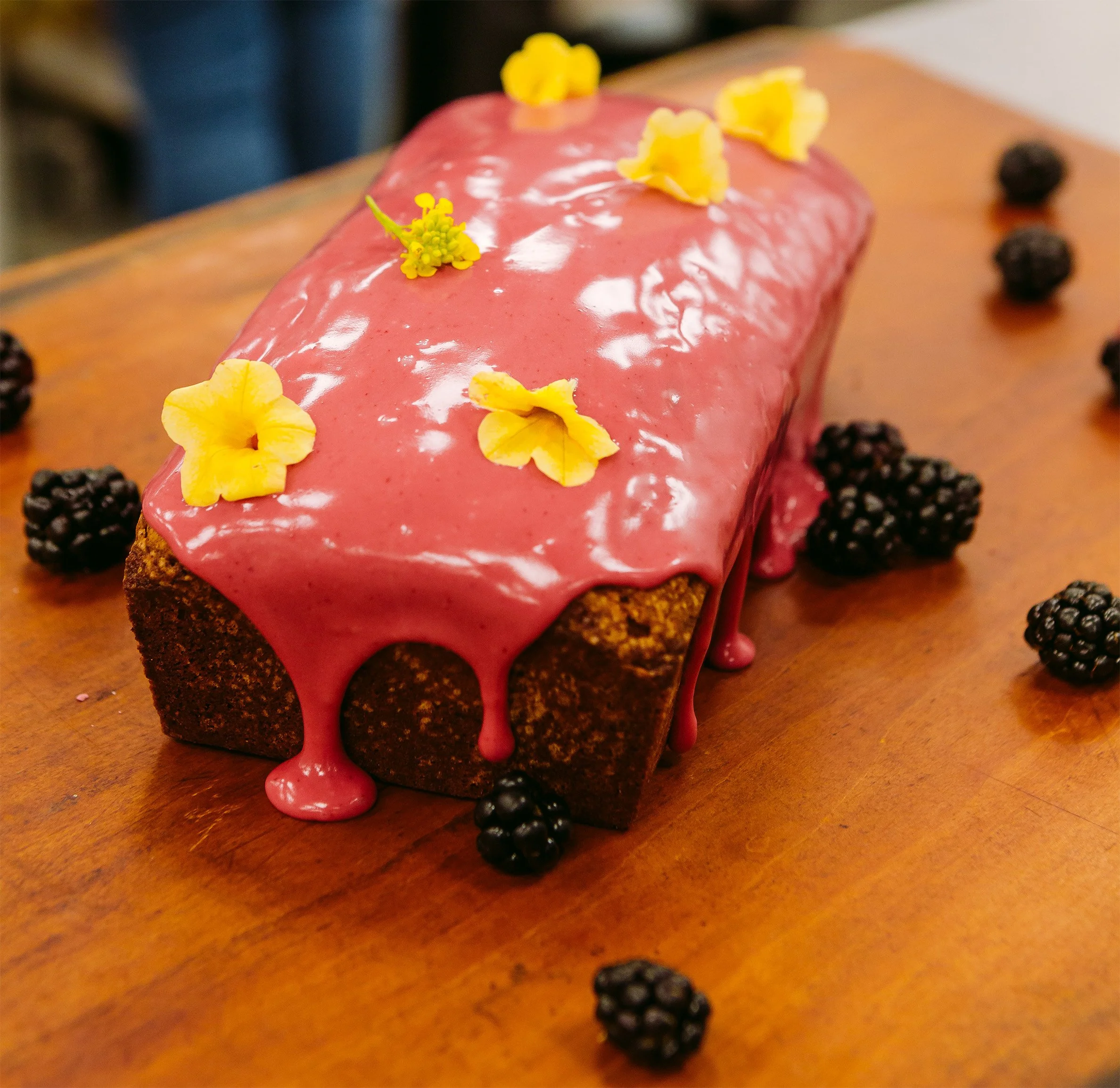 Berry Glazed Pound Cake