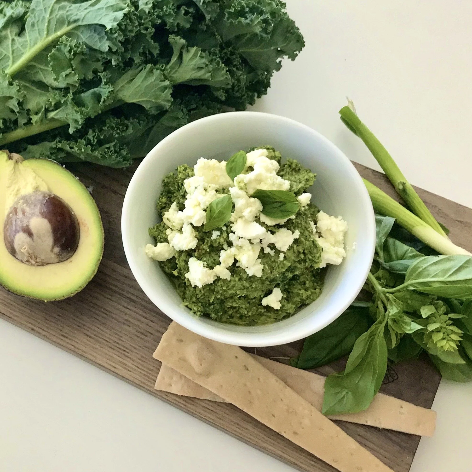 Pepita, Kale and Avocado Dip
