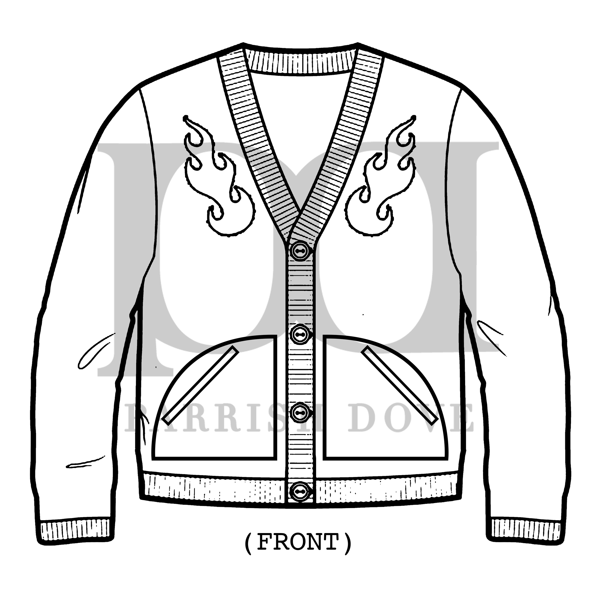 VARSITY TOWEL CARDIGAN ILLUSTRATION FRONT GRAPHIC.png