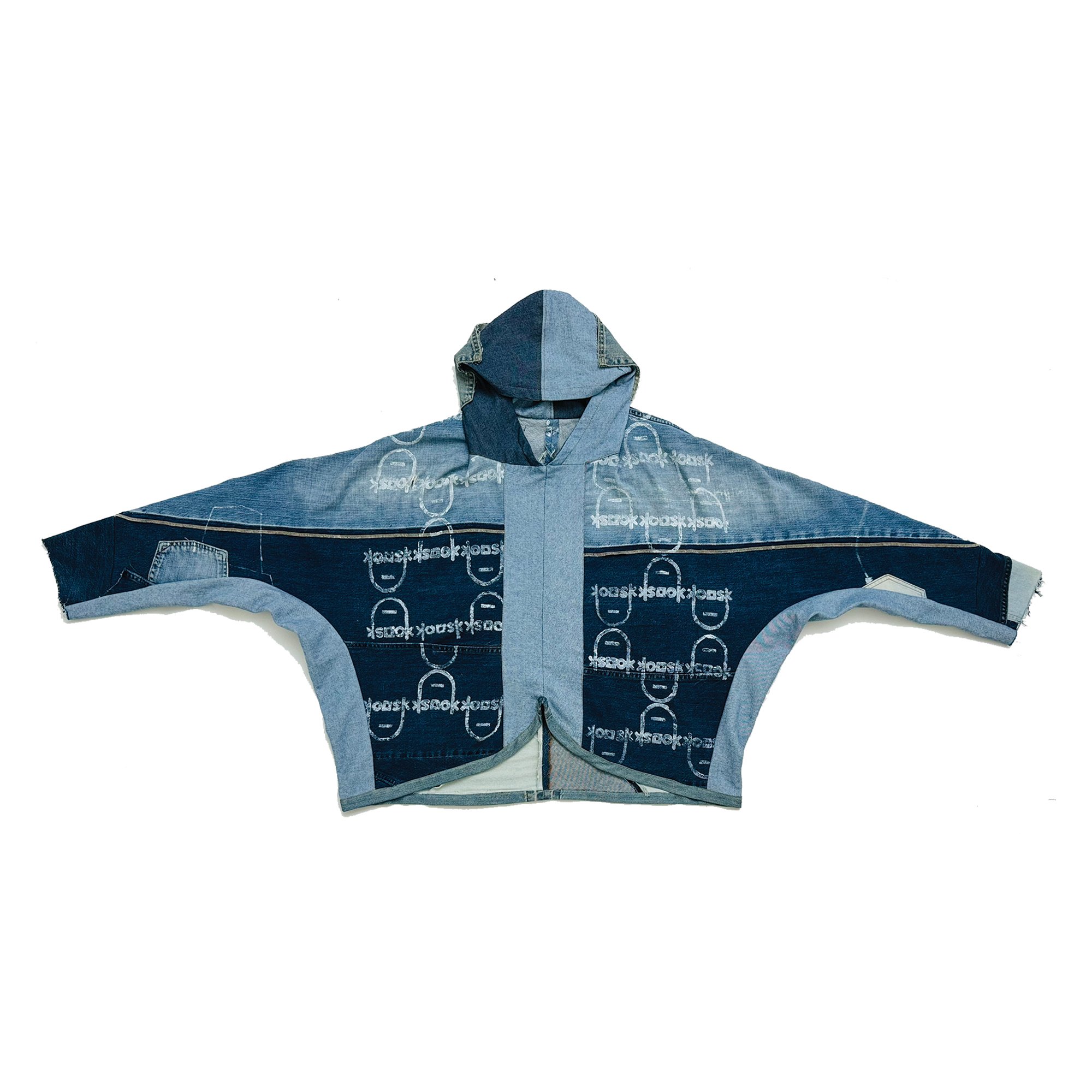 PD x SEKOOSKWE Recycled Denim Dove Poncho