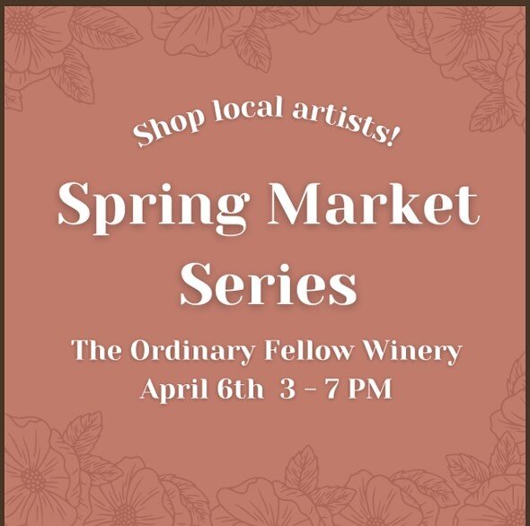 Mark your calendars! I&rsquo;m excited to be one of the artists that will be participating in the Western Slope Collective&rsquo;s Spring Market Series at @ordinaryfellowwines Ordinary Fellow Winery, 202 Peach Ave., Palisade, CO, on April 6th from 3-