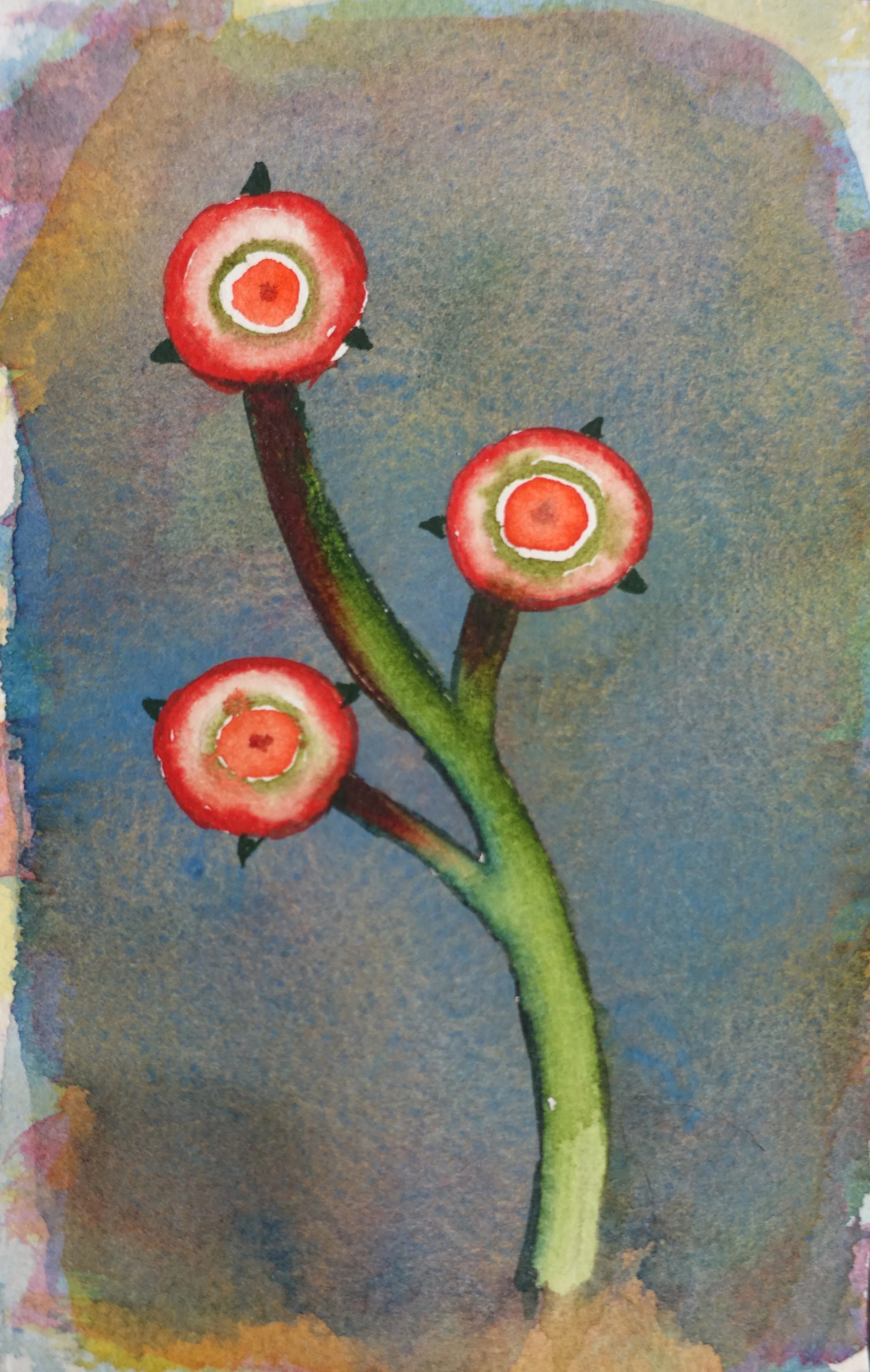  Watercolor on Arches  156# wc paper 6.5” x 4”  2022 