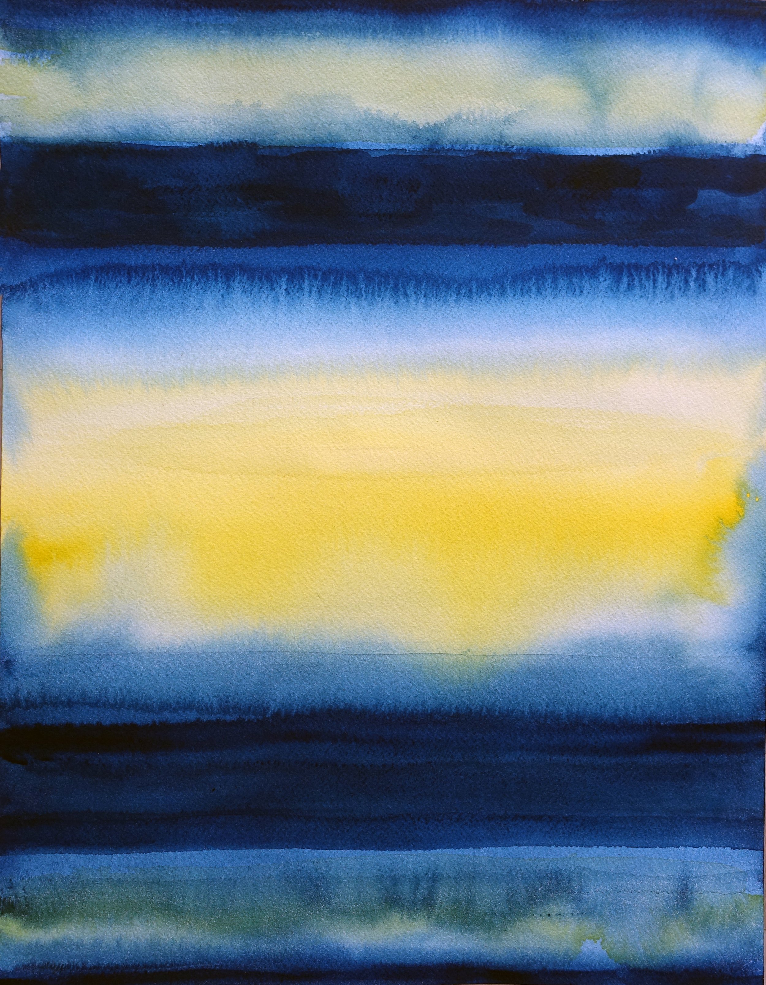  watercolor and beeswax  on Arches 300# wc paper 16” x 12” x 1.75”  2023 