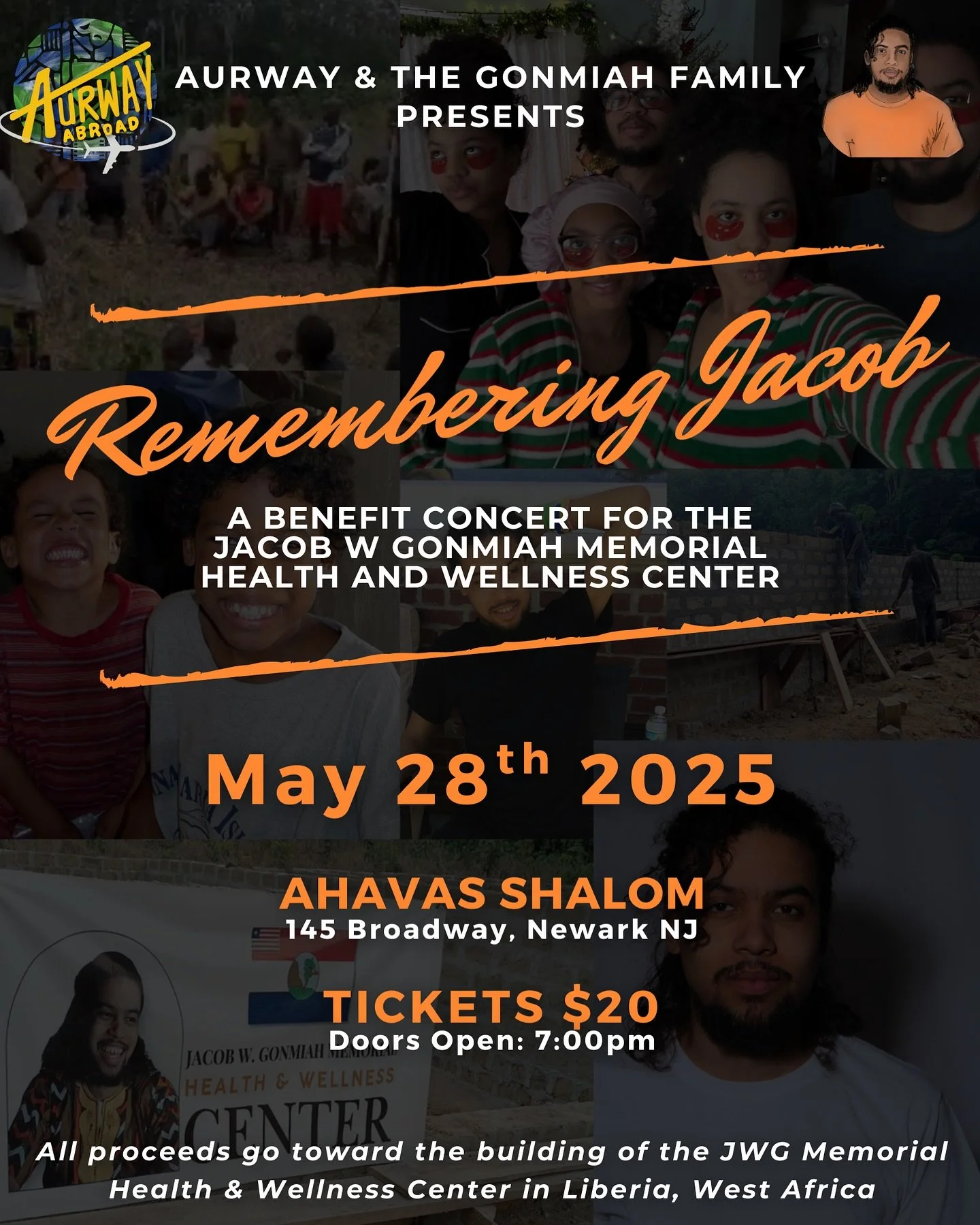 Join us next Wednesday for Remembering Jacob, a benefit concert by the Aurway Ensemble celebrating Jacob W. Gonmiah’s life and birthday month.
All proceeds support the Jacob W. Gonmiah Memorial Health & Wellness Center in Duanpa, Liberia