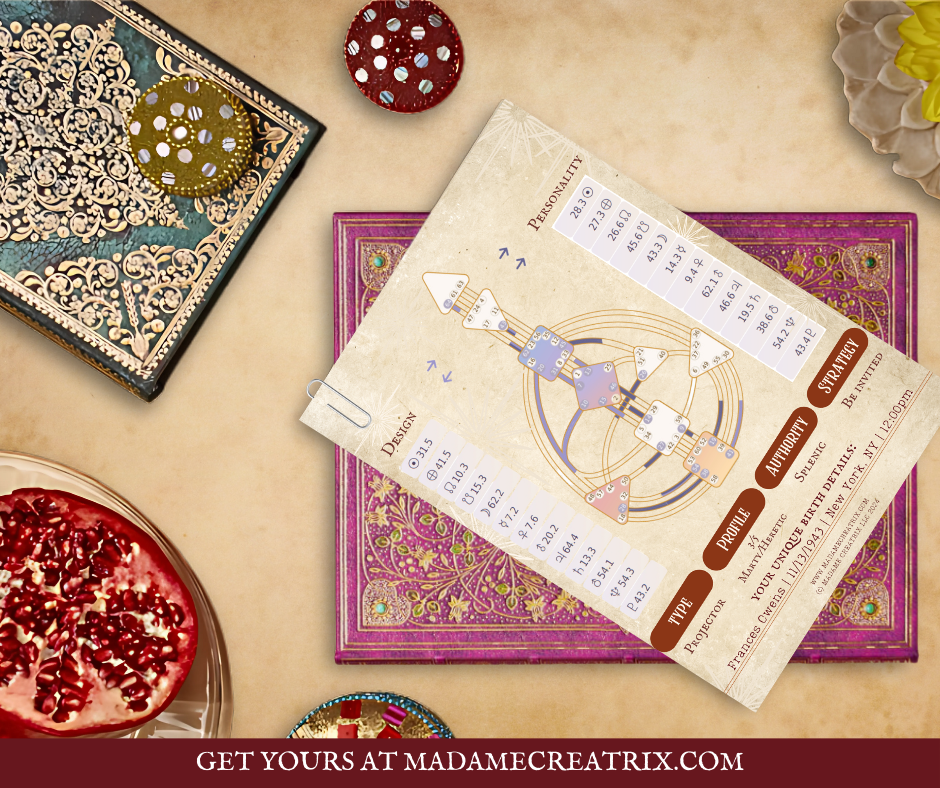 Personalized Human Design Chart Report – Beautifully designed digital booklet showcasing your unique life path and energy dynamics.