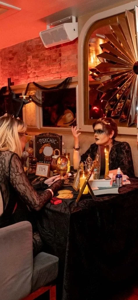 Madame Creatrix offers readings on Samhain for RITUALS Halloween bash.