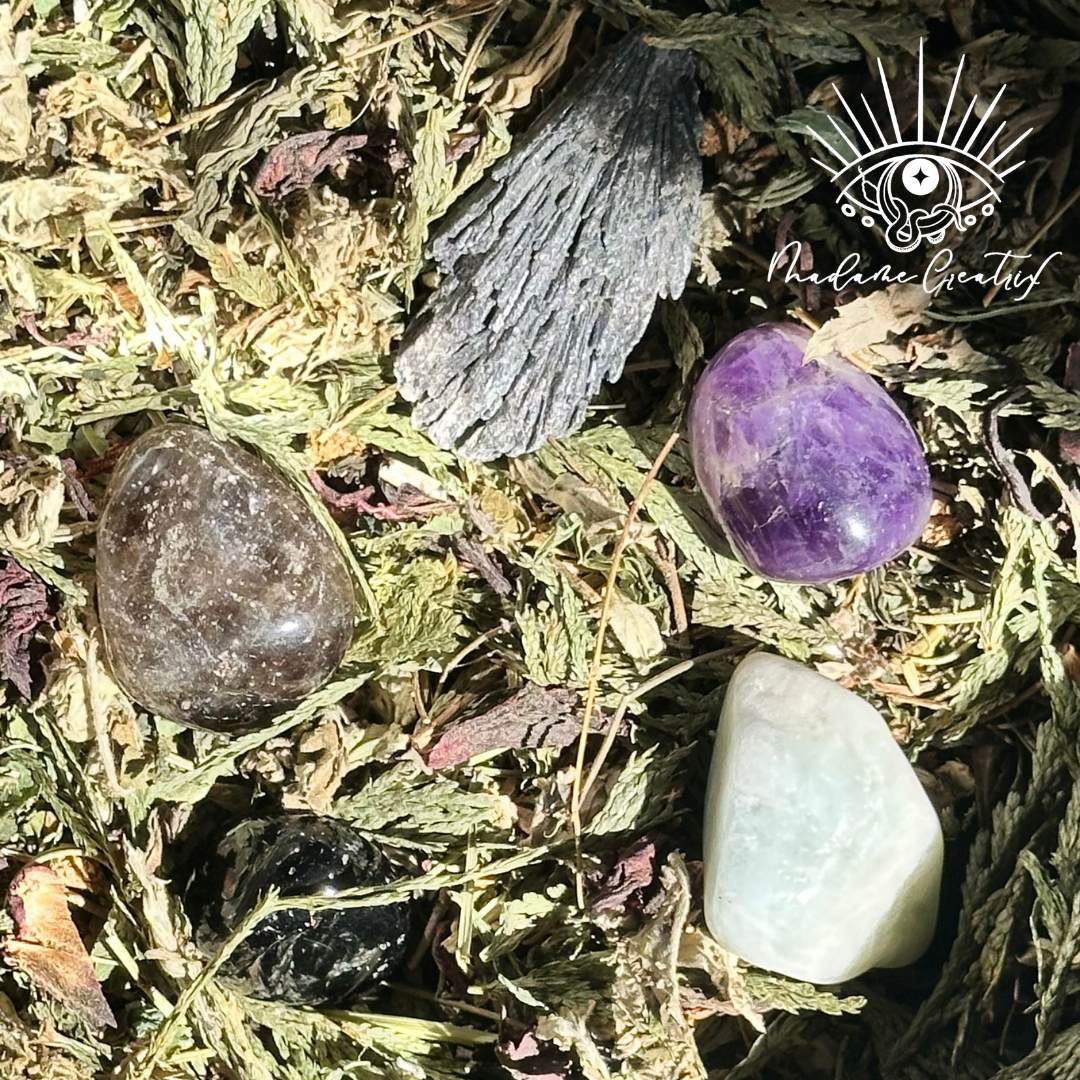 Letting Go is a potent, handcrafted herbal incense blend designed to assist in energetic cord cutting, severing soul ties, and breaking negative bonds.