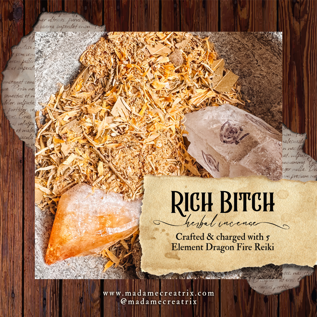 Rich Bitch | Herbal Incense Blend | Manifestation | Prosperity | Financial Gain | Money Magic