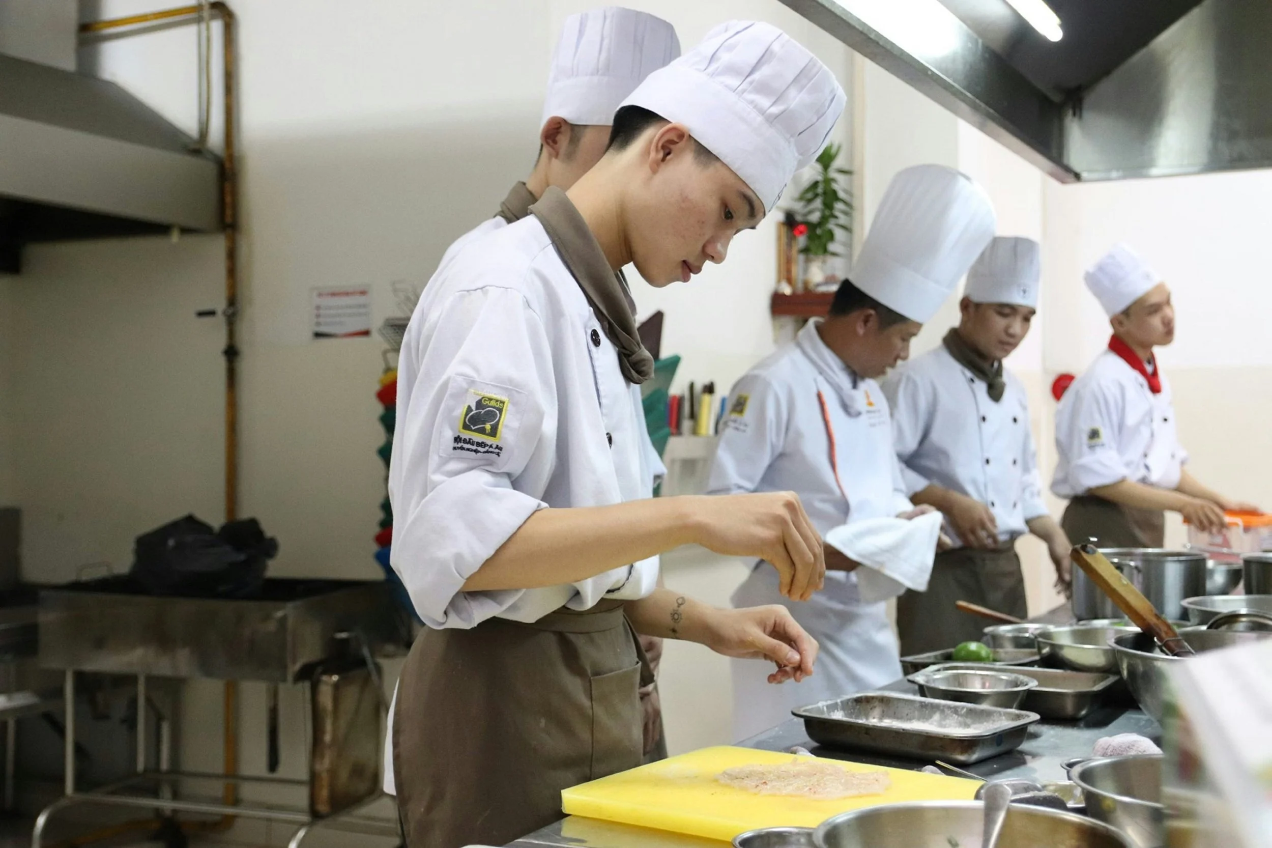 Students cooking