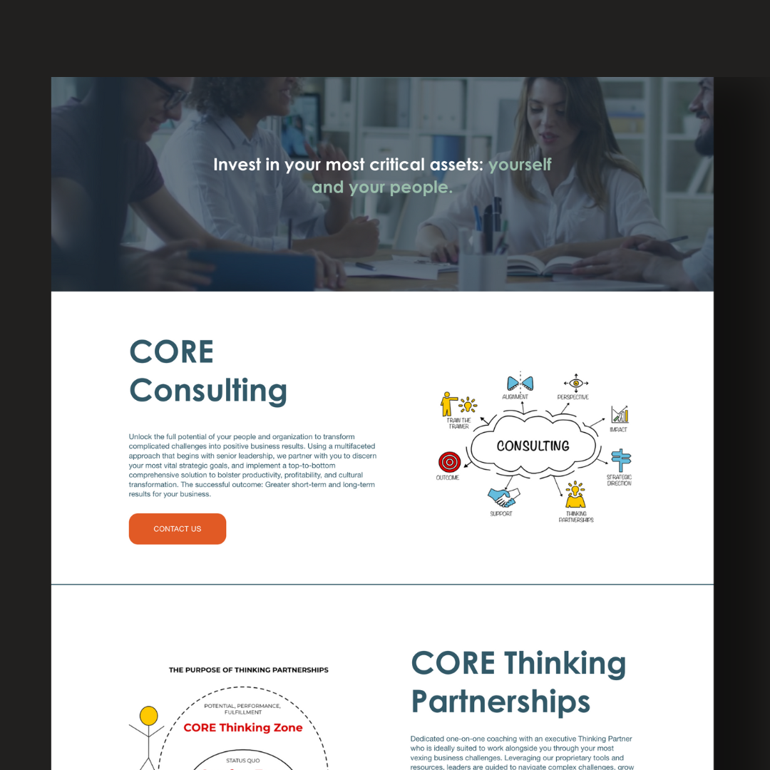 Website Design for Consulting Agency, Core Thinking Partners — Branding ...