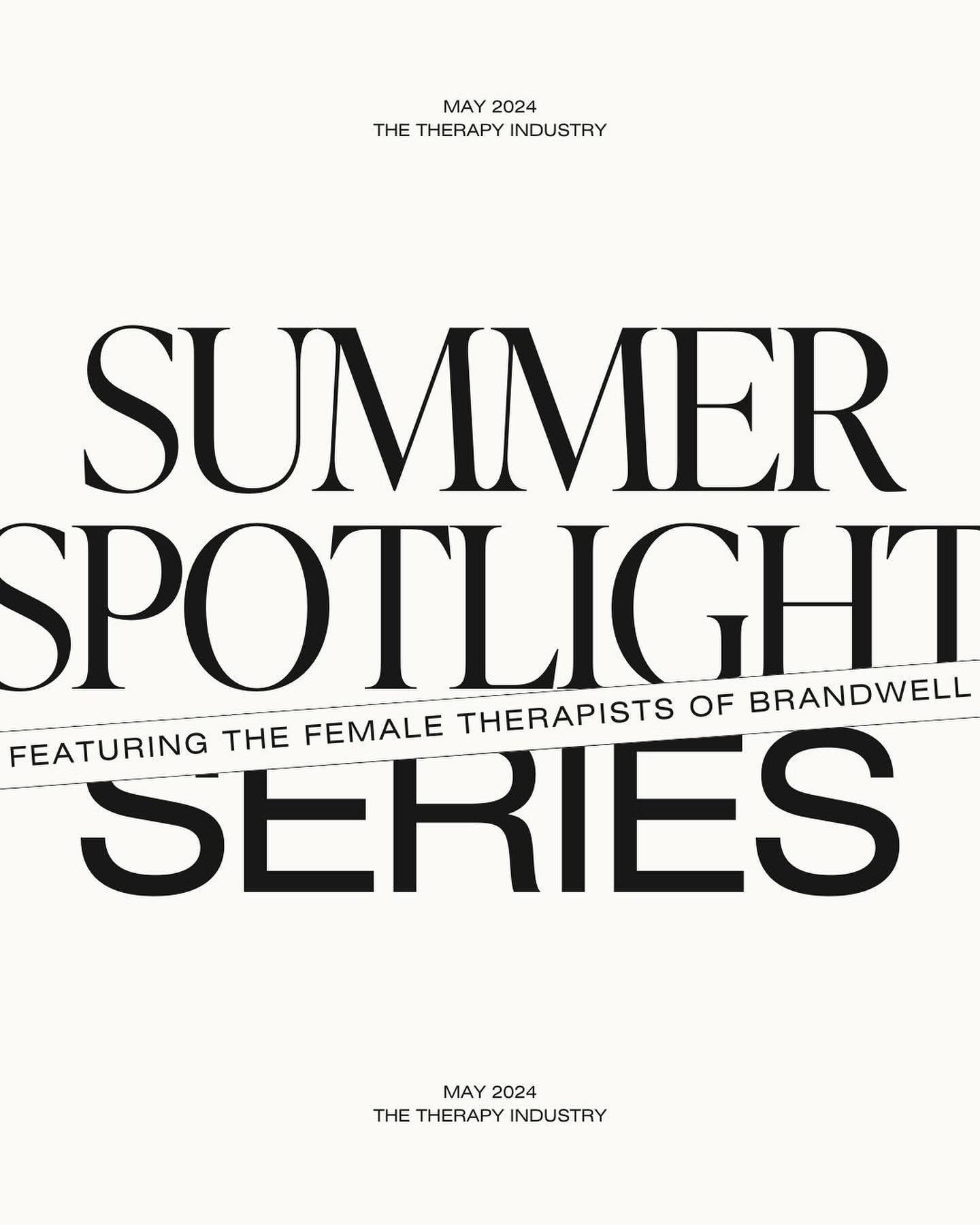 SUMMER SPOTLIGHT SERIES! This summer, we&rsquo;ll highlight some of our top industries and the incredible women disrupting them. 
⠀⠀⠀⠀⠀⠀⠀⠀⠀
In honor of May being Mental Health Awareness Month, we are kicking things off by highlighting the many therap