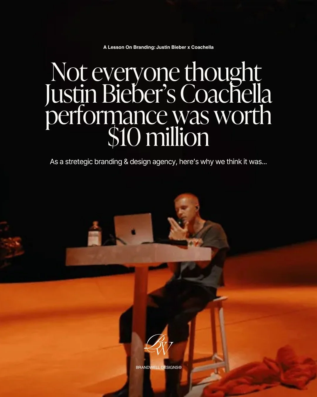 Was Justin Bieber&rsquo;s Coachella performance worth $10M? Some people say yes. Some people are spiraling about it on the internet&hellip;

📲 Swipe for the branding lesson @lilbieber is teaching us from his Coachella performance this weekend! 

#ju