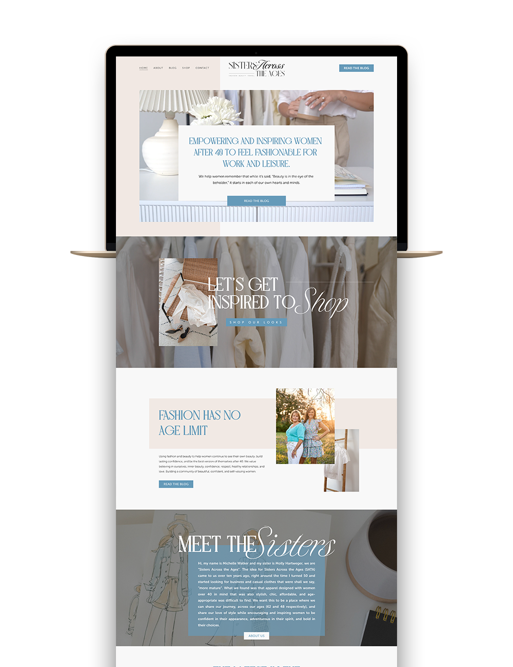 Sisters Across the Ages Web Design | BrandWell Designs