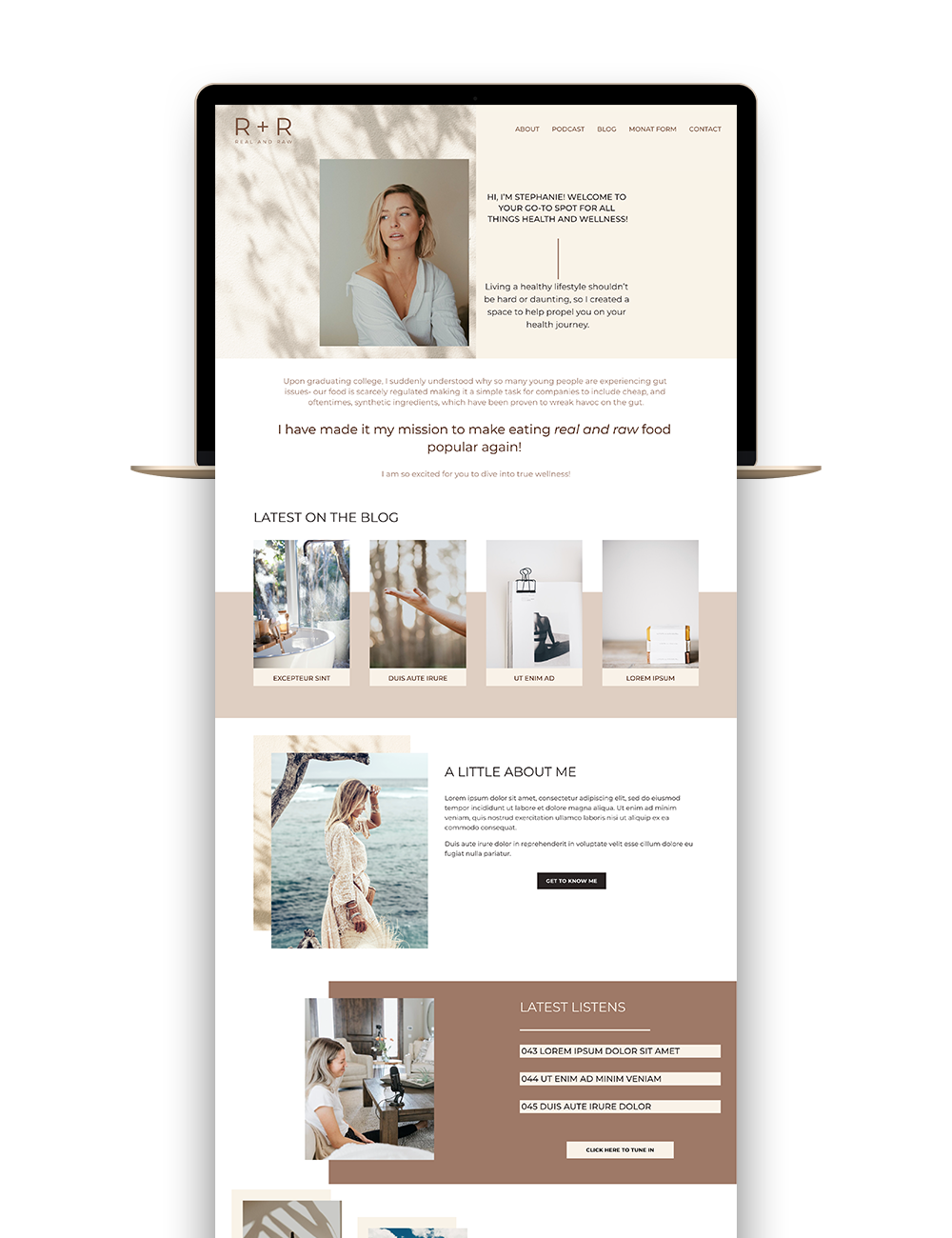 Real and Raw Web Design | BrandWell Designs