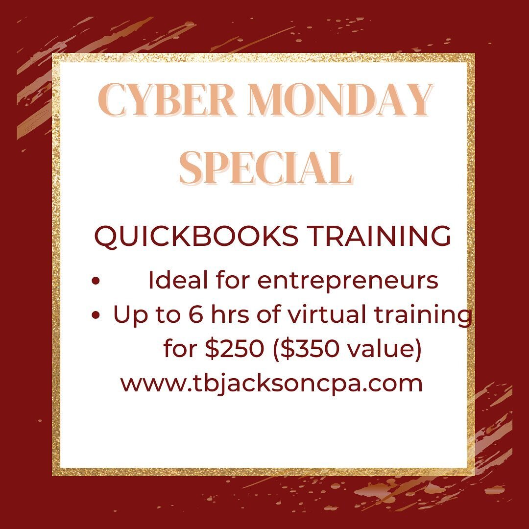 QuickBooks Training

Are you planning to start a business in 2022? 

Have you considered how to track the income and expenses for your business?

This training will teach you how to 
Set up your QuickBooks file.
Build your chart of accounts
Create in