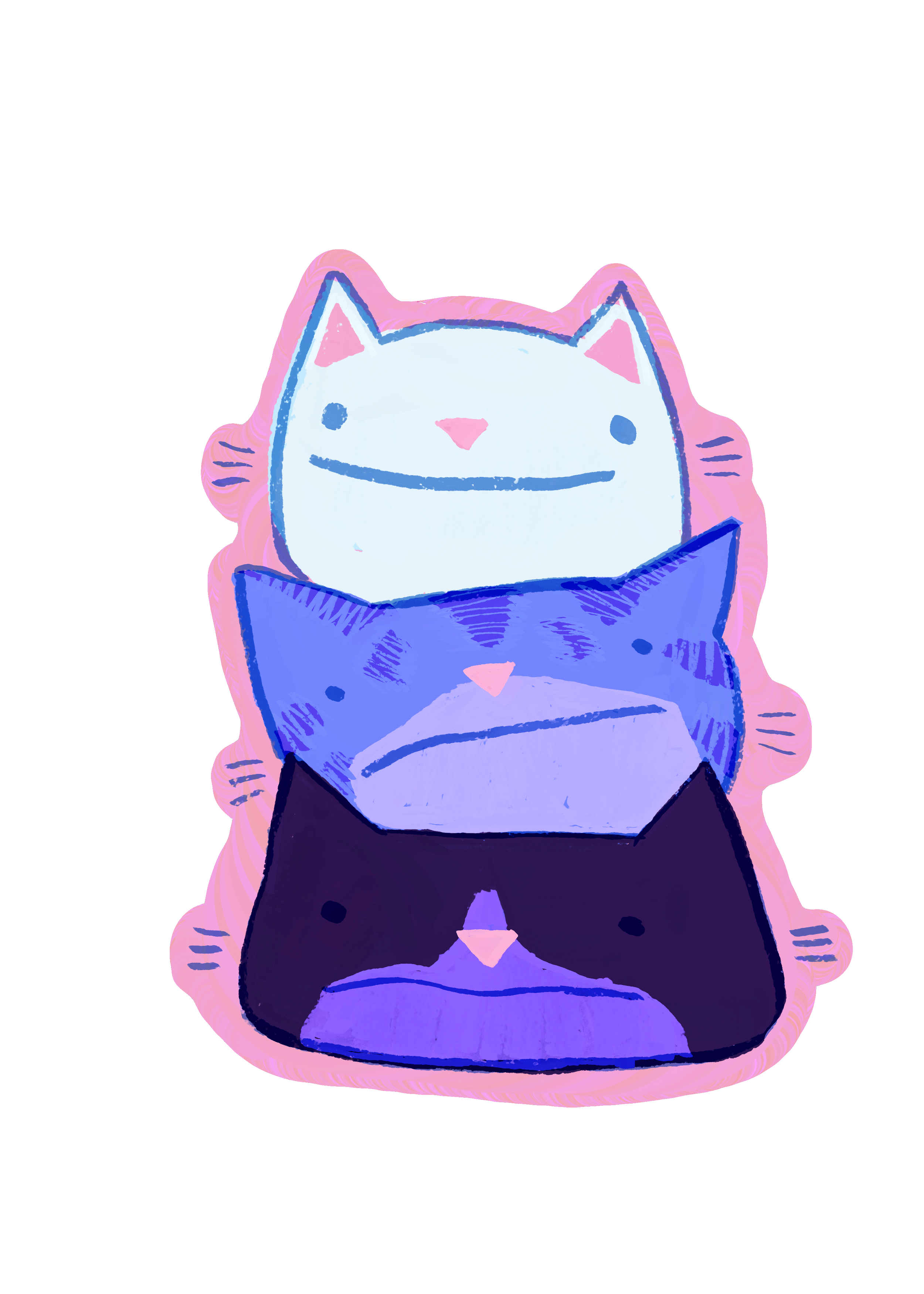 Cat Stack Sticker