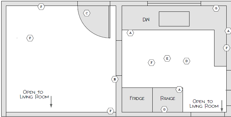 The original kitchen had a very small footprint