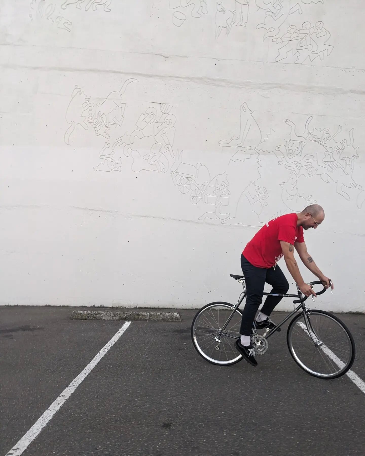 New bike day for Mr. B! An anonymous donor wanted to make Mr. B's day by gifting him a restored vintage bicycle. Some of the highlights are the Superbe shifters, Specialized Sealed hubs, and beautifully polished H+Son rims. Mr. B was overjoyed, and s