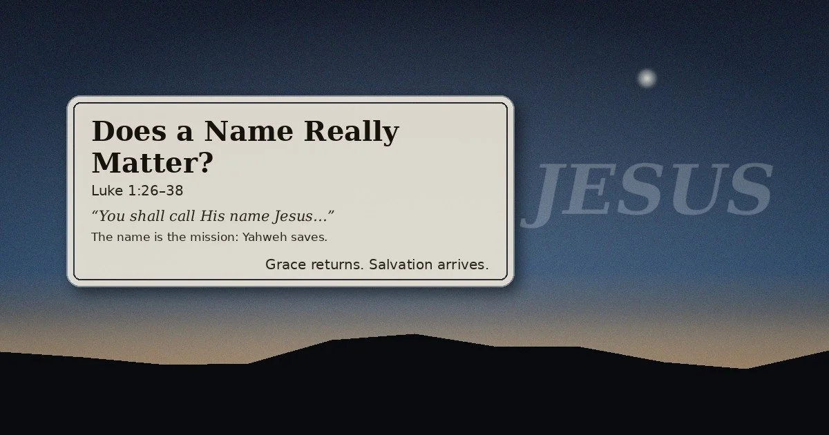 The Name of Jesus: Does a Name Really Matter?