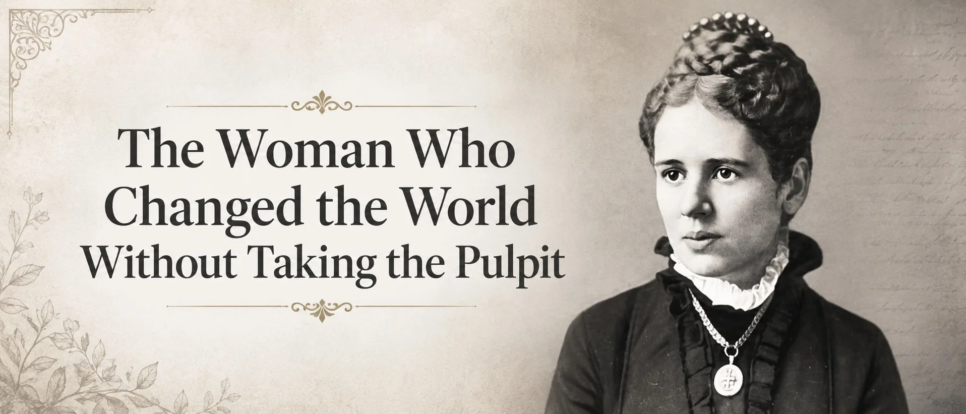 The Woman Who Changed the World Without Taking the Pulpit