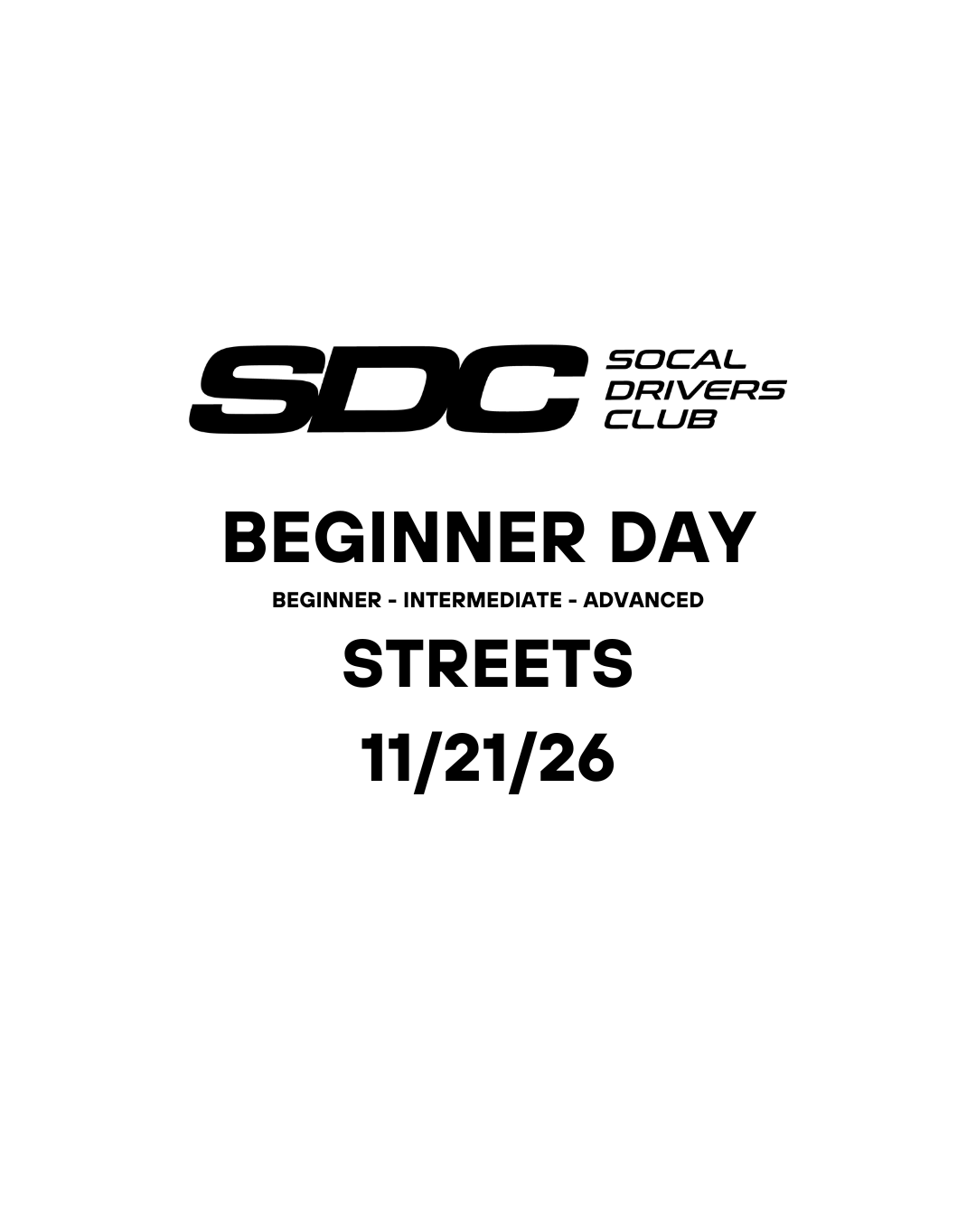 Streets of Willow CW - Beginner Day 11/21/26 [Saturday]