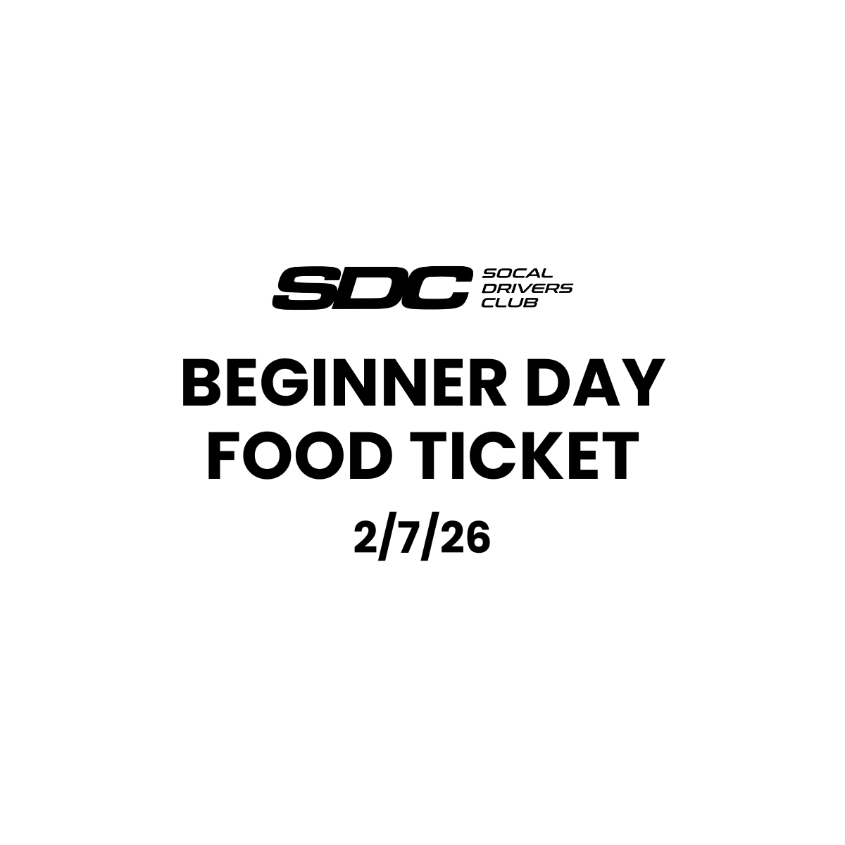 Breakfast & Lunch Ticket - Beginner Day 2/7/26 [Saturday]