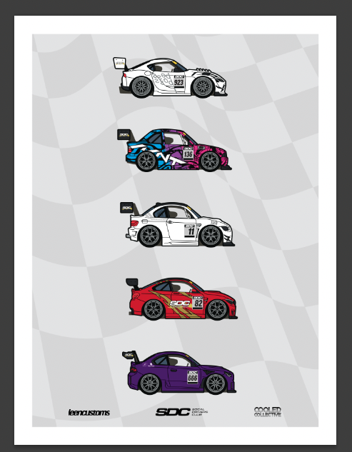COOLED COLLECTIVE X LEEN CUSTOMS X SDC RACE TEAM LIMITED EDITION Print