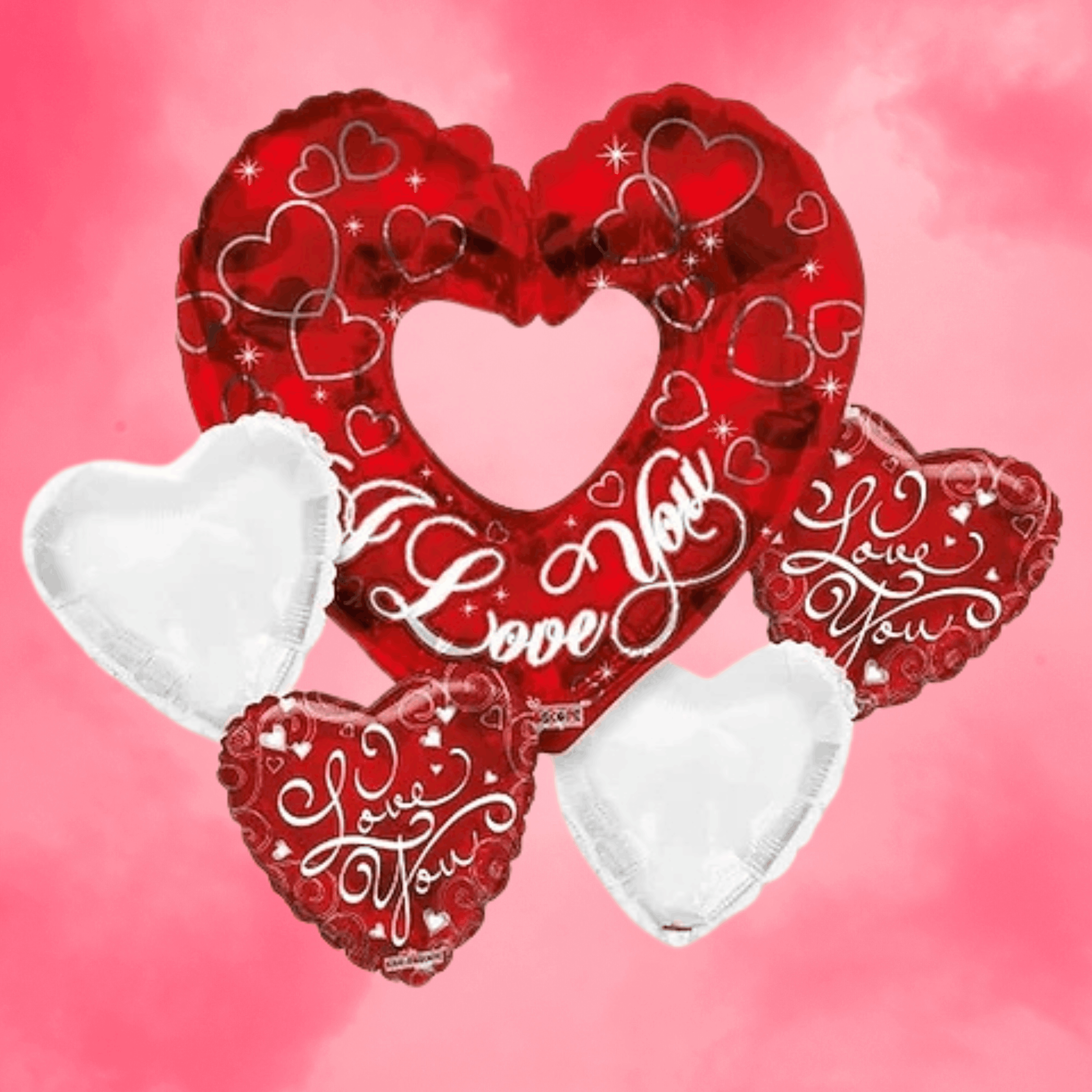 5 Piece I Love You Balloon Bouquet
