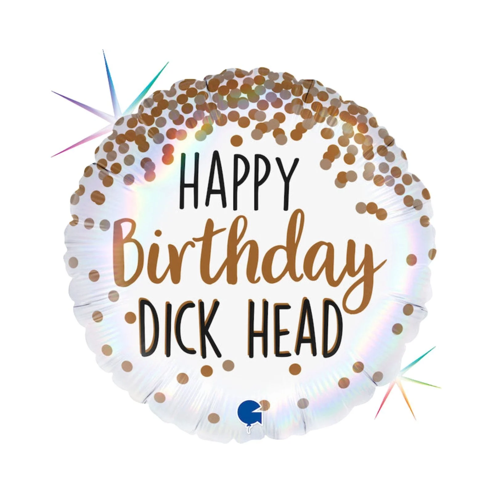 5 Piece Happy Birthday Dickhead Mylar Balloon Bouquet