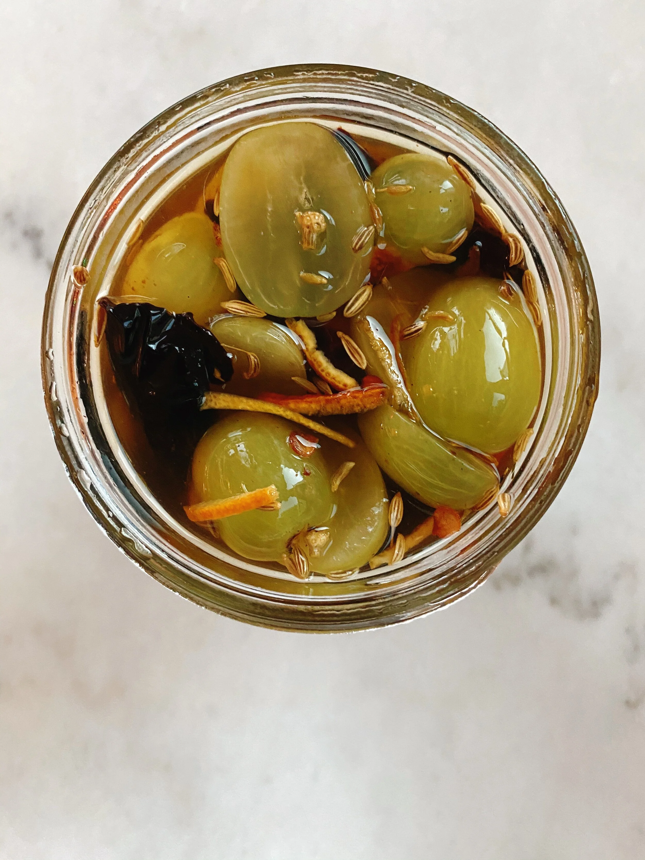 Pickled Green Grapes — Lessons In Food