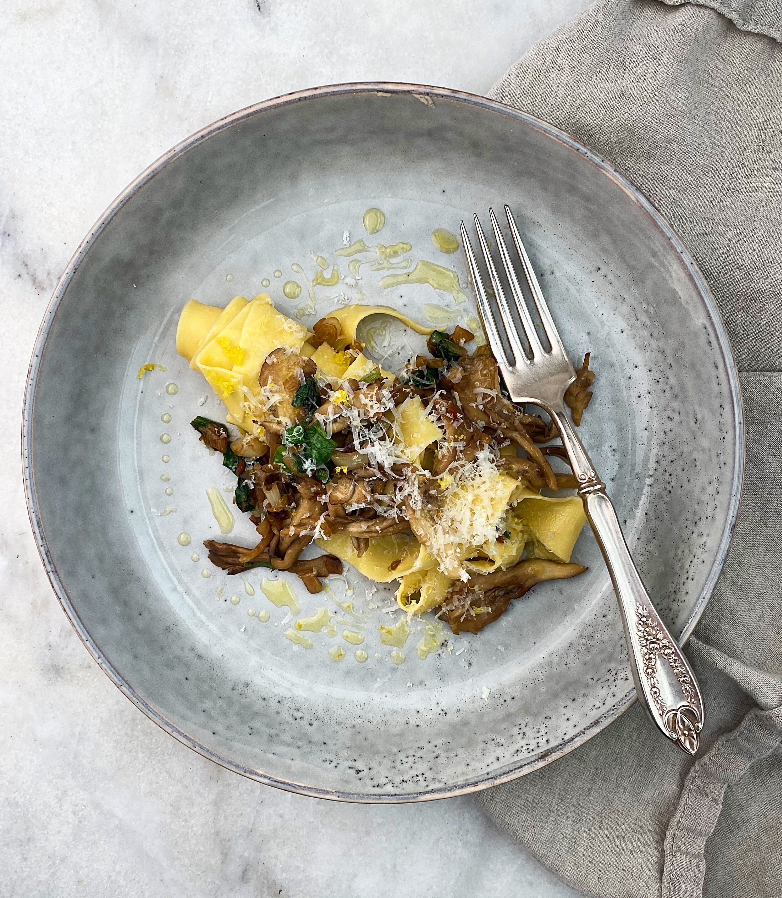 Fresh Pappardelle with Ramps and Maitake Mushrooms — Lessons In Food