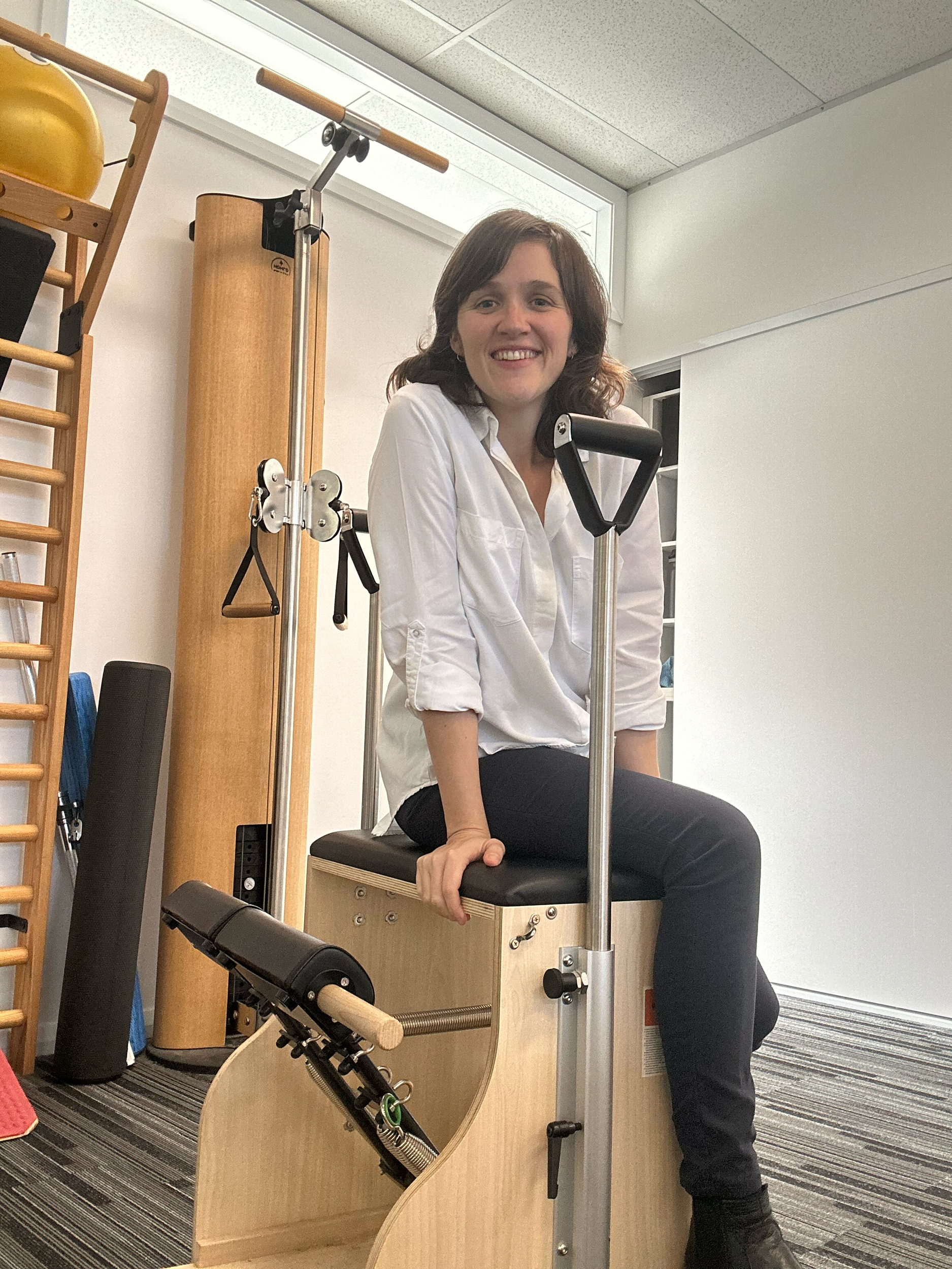 Physiotherapist Sam runs adult and child pilates conditioning classes at The Edge Physiotherapy, Bowral