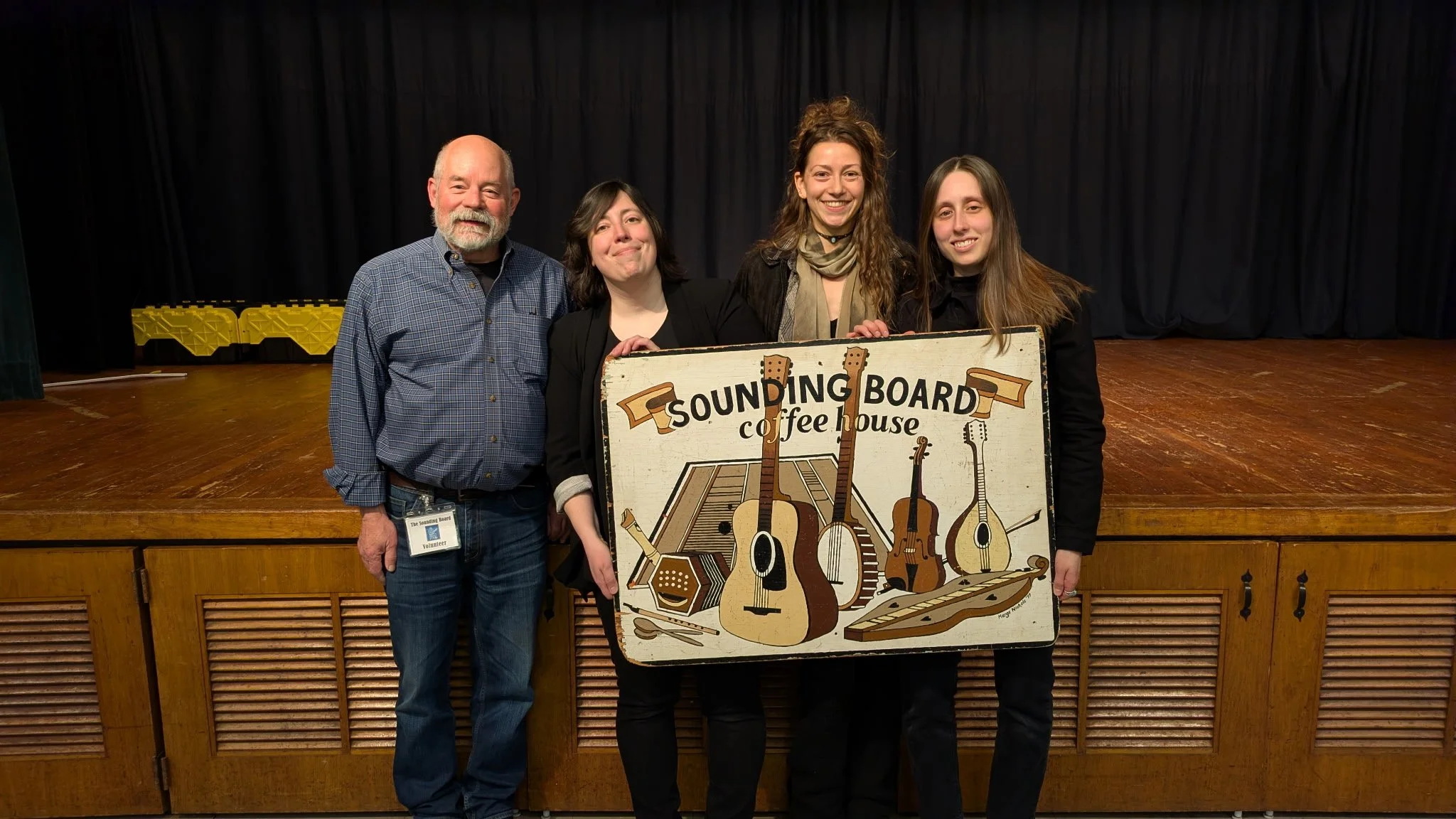 Board Treasurer Bob Ohlheiser with The Wolff Sisters (2026)