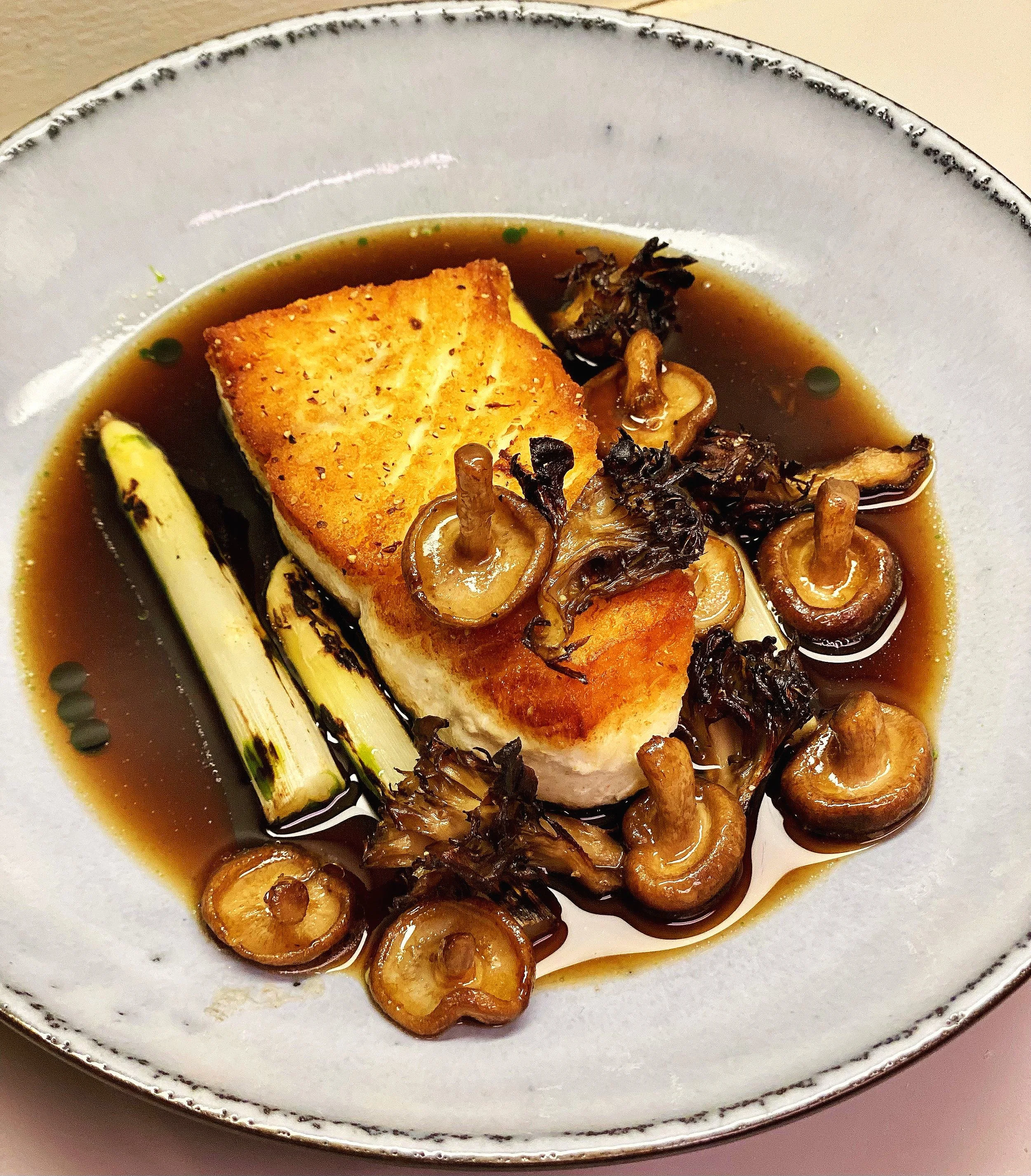 Halibut | White Asparagus | Mushroom