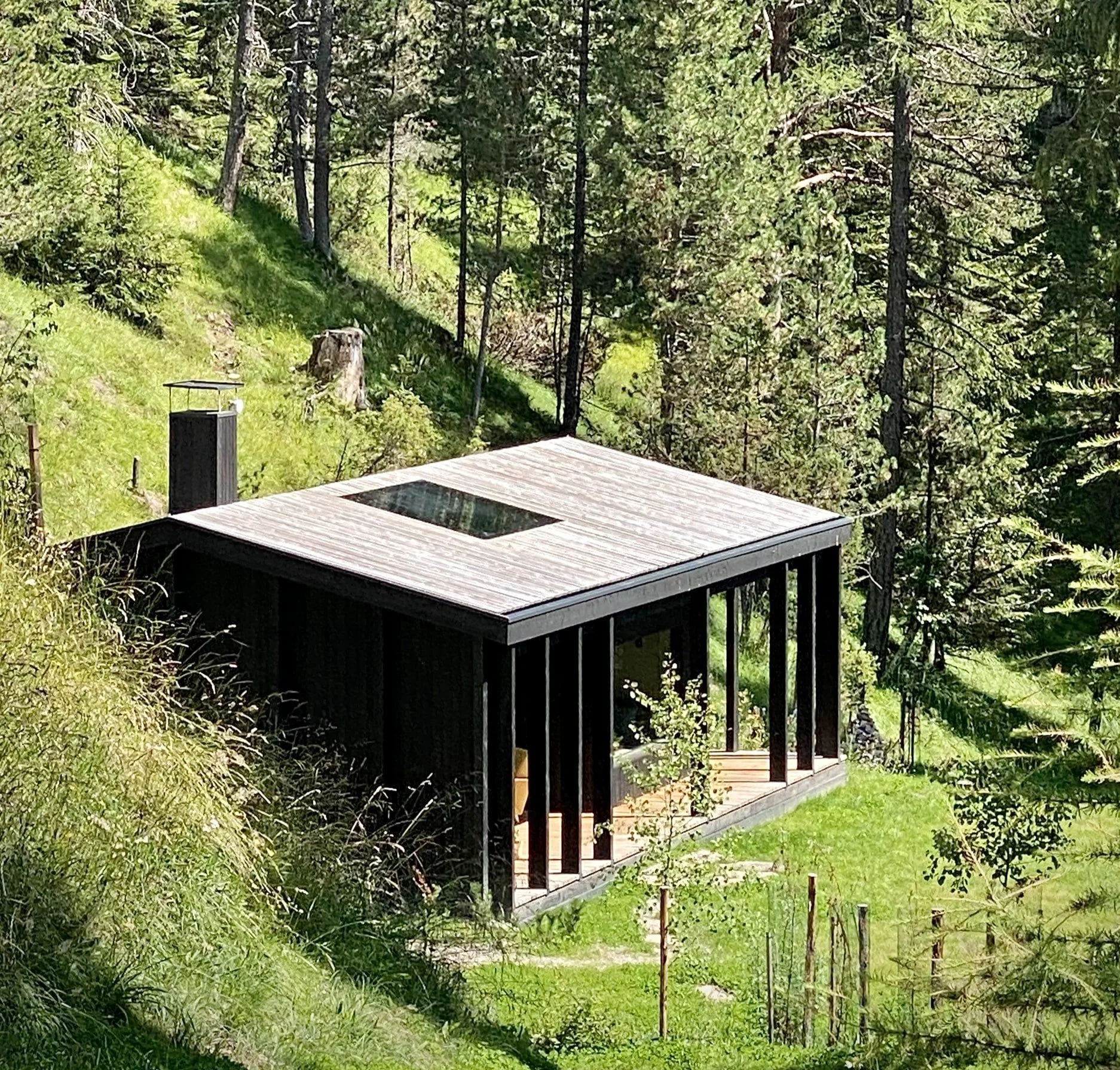 Eksempel på nybygget sommerhus i træ