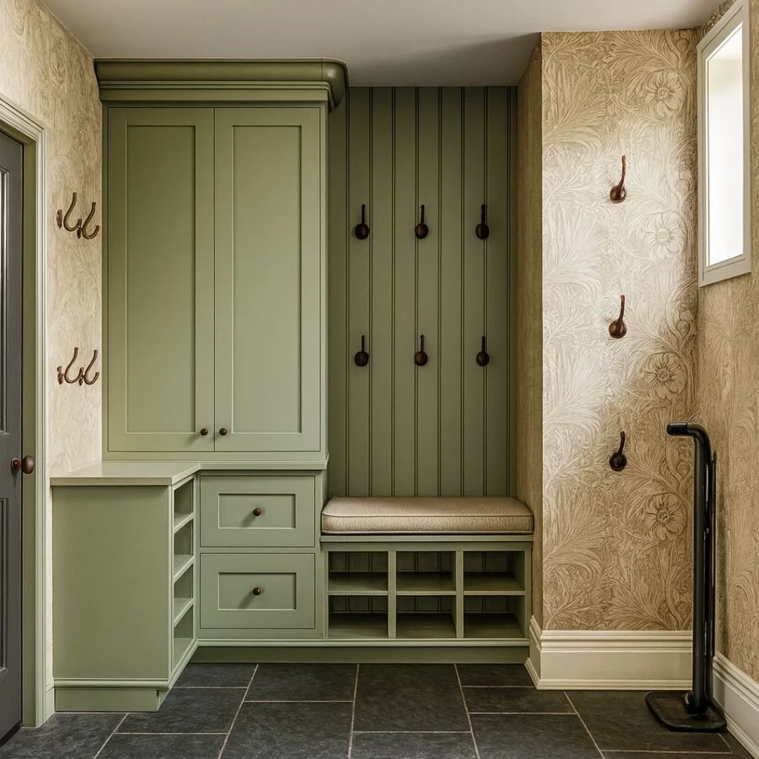 Boot rooms are a trend for a really good reason! Anyone else who has kids, pets or outdoor hobbies will quickly find themselves with way more 'day-to-day' kit than an understair cupboard can handle! We've designed a few over the years, but this colla