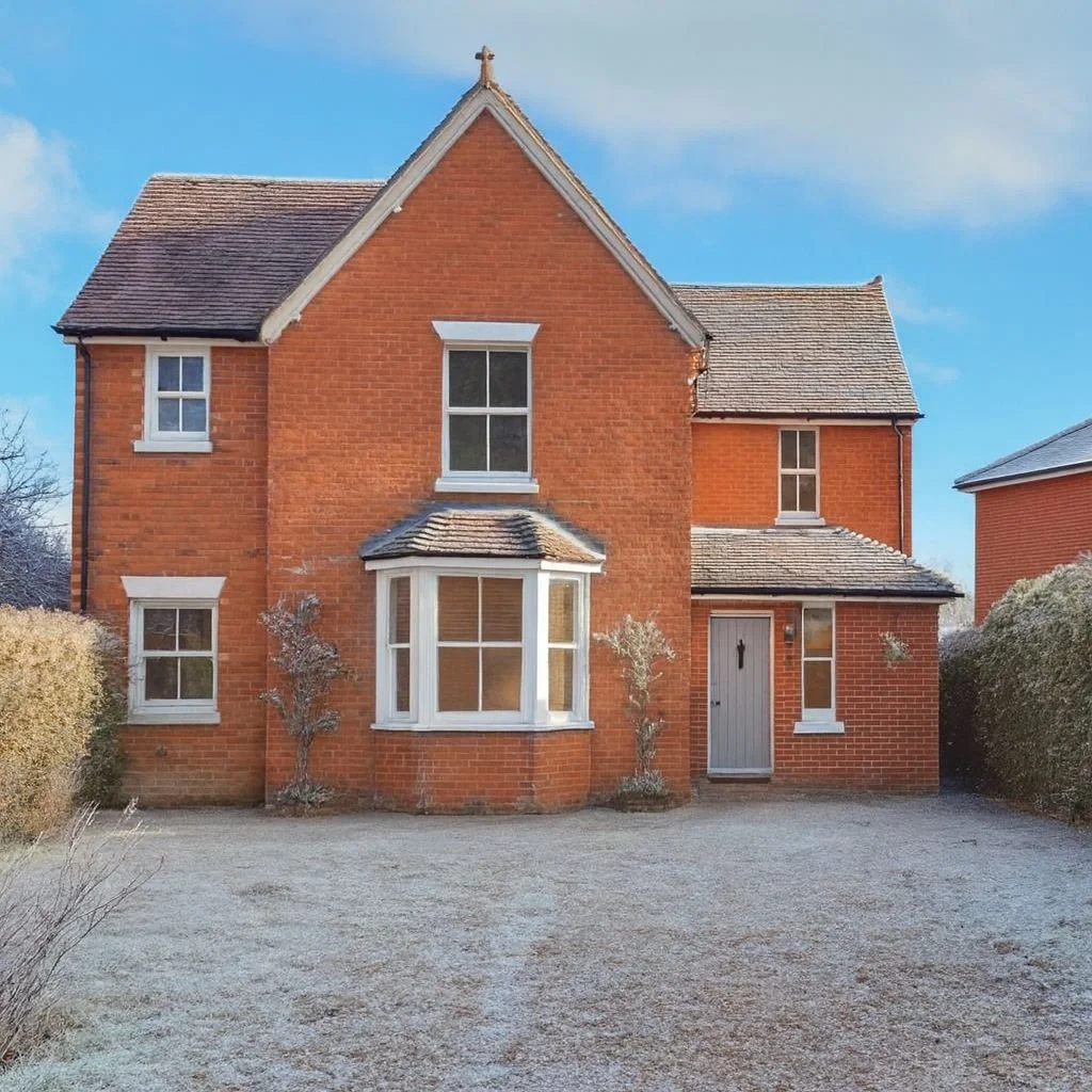 My house is now for sale as we look for our new place to call home, and I thought I&rsquo;d share the front in the soft winter light. The red brick has this warm glow in the afternoons that I&rsquo;ve always appreciated &mdash; understated, but quiet