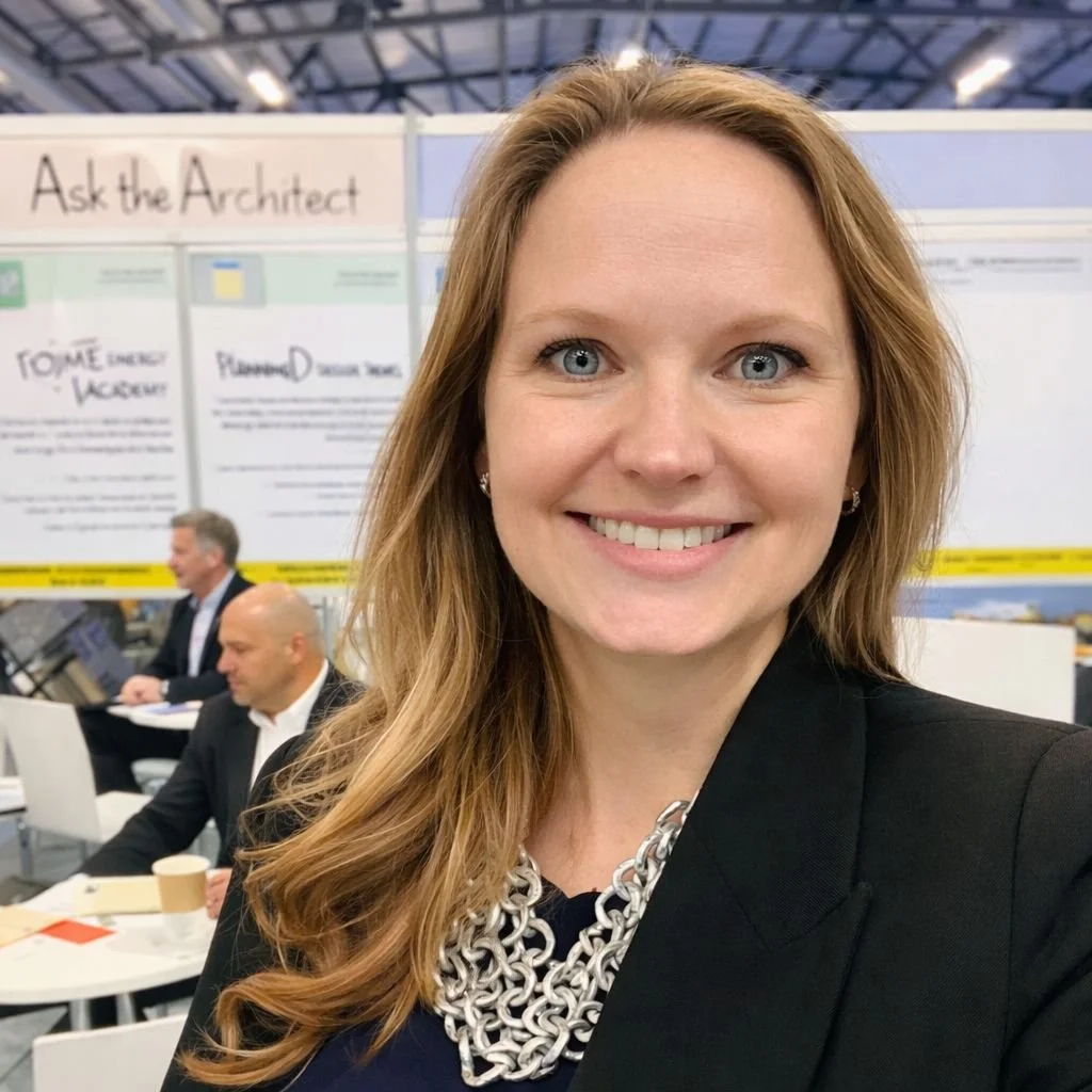 I had such a fab time at the @homebuildingshow doing #askanarchitect .

I met so many amazing people and every 15 minute slot was filled. I brought my tracing paper and design brain to speed-solve layout queries, answer planning and cost questions on