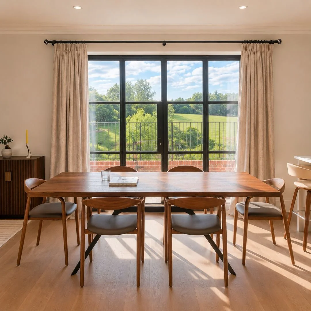 For this newly built, Regency style, family home in Winchester, we layered in warmth, texture and character, creating spaces that feel established from day one rather than waiting years to evolve.

Using our Room Guide service, we developed each spac
