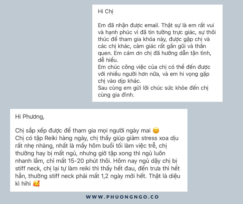 Cảm nhận của mọi người sau lớp Reiki 