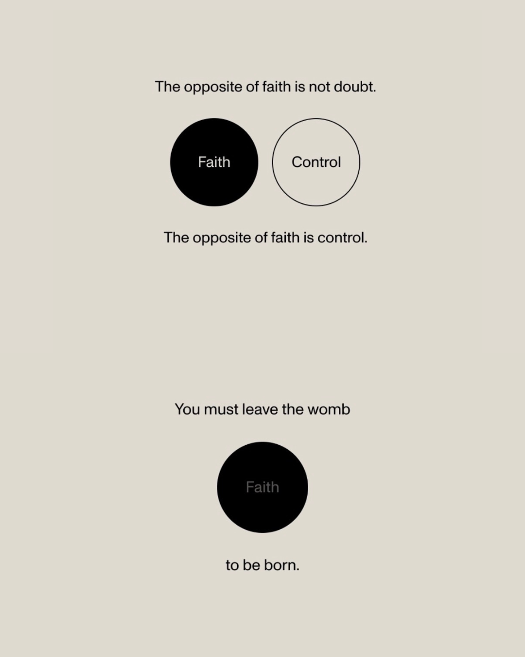 Faith &amp; Control.