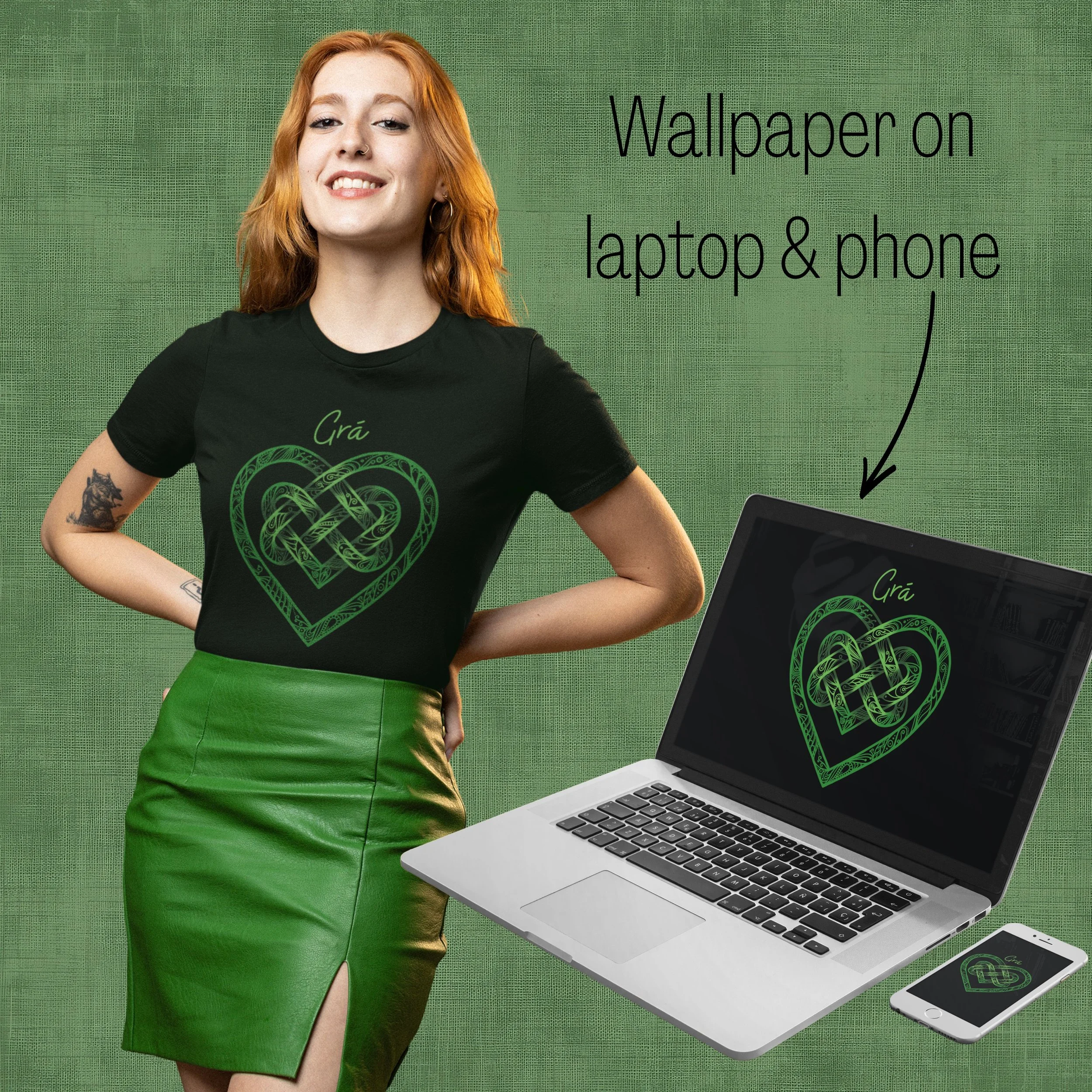 Grá T-Shirt & Wallpaper Bundle