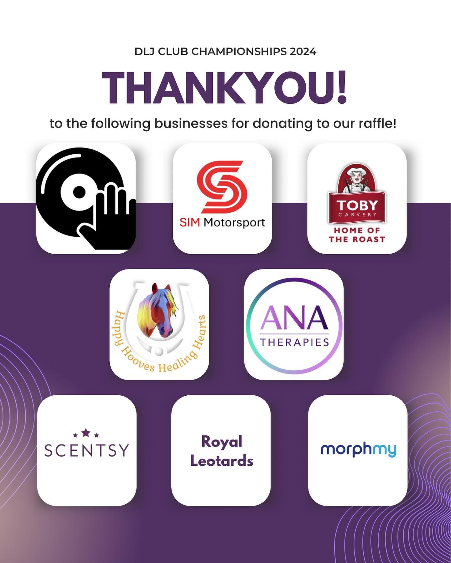 Only 1 more sleep until the DLJ Club Championships!! 😱

We want to say a massive THANKYOU to these businesses for supporting our club and donating a prize to our raffle for tomorrow&rsquo;s event! 🙌

Double tap to say thankyou!
Go give them a follo