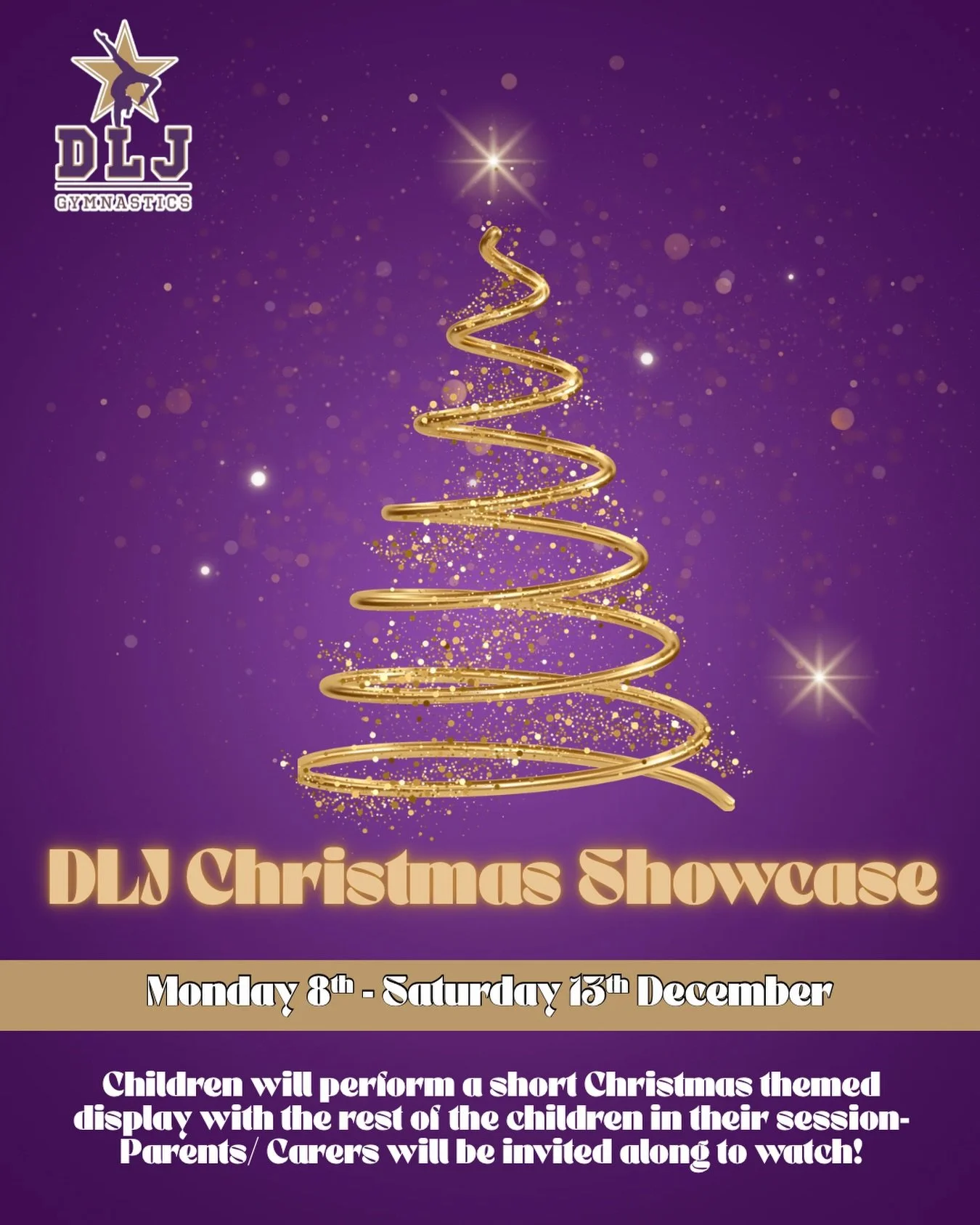 It&rsquo;s Christmas showcase week for our gymnasts! Check your emails for more details💜
&mdash;&mdash;&mdash;&mdash;&mdash;&mdash;&mdash;&mdash;&mdash;&mdash;&mdash;&mdash;&mdash;&mdash;&mdash;&mdash;&mdash;&mdash;&mdash;&mdash;&mdash;&mdash;&mdash