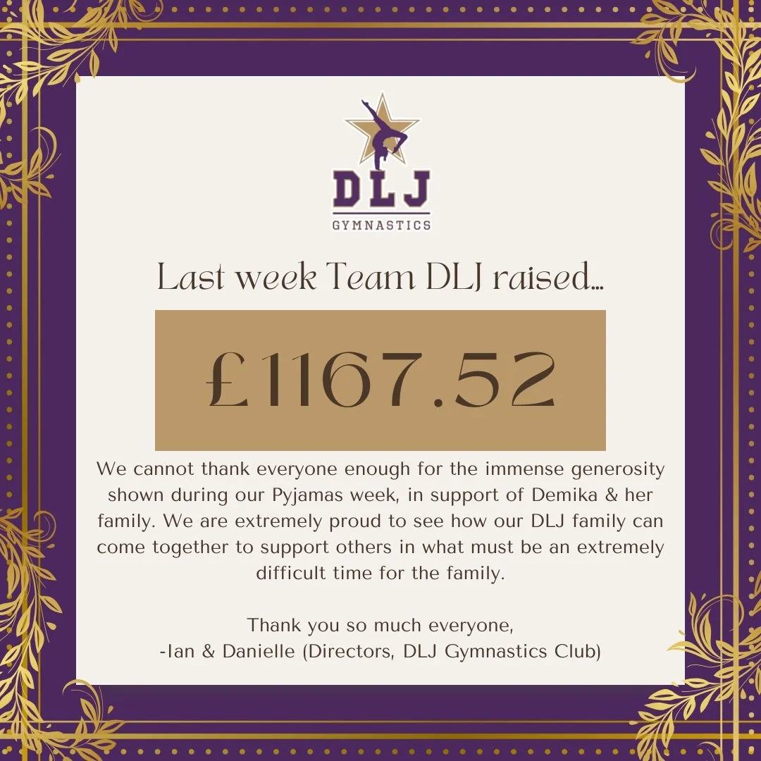 Hello to everyone in our DLJ family💜
 
As you may be aware we&rsquo;ve been raising funds for Demika (a member of DLJ) and her family after the tragic passing of her mum Syntia.
 
I&rsquo;m delighted to let you know that we&rsquo;ve collected a huge
