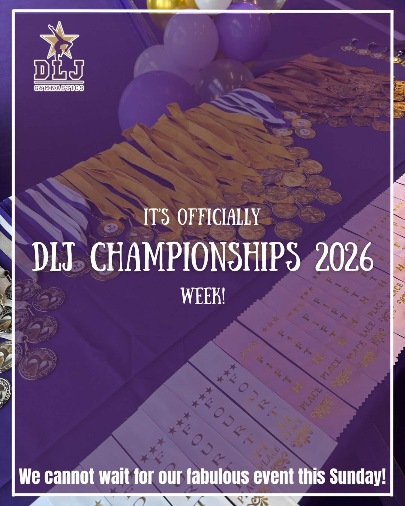 It&rsquo;s officially DLJ championships week! We are so excited to bring another fabulous event for our DLJ family this year! We look forward to welcoming you on Sunday💜 
#dljchamps26
&mdash;&mdash;&mdash;&mdash;&mdash;&mdash;&mdash;&mdash;&mdash;&m