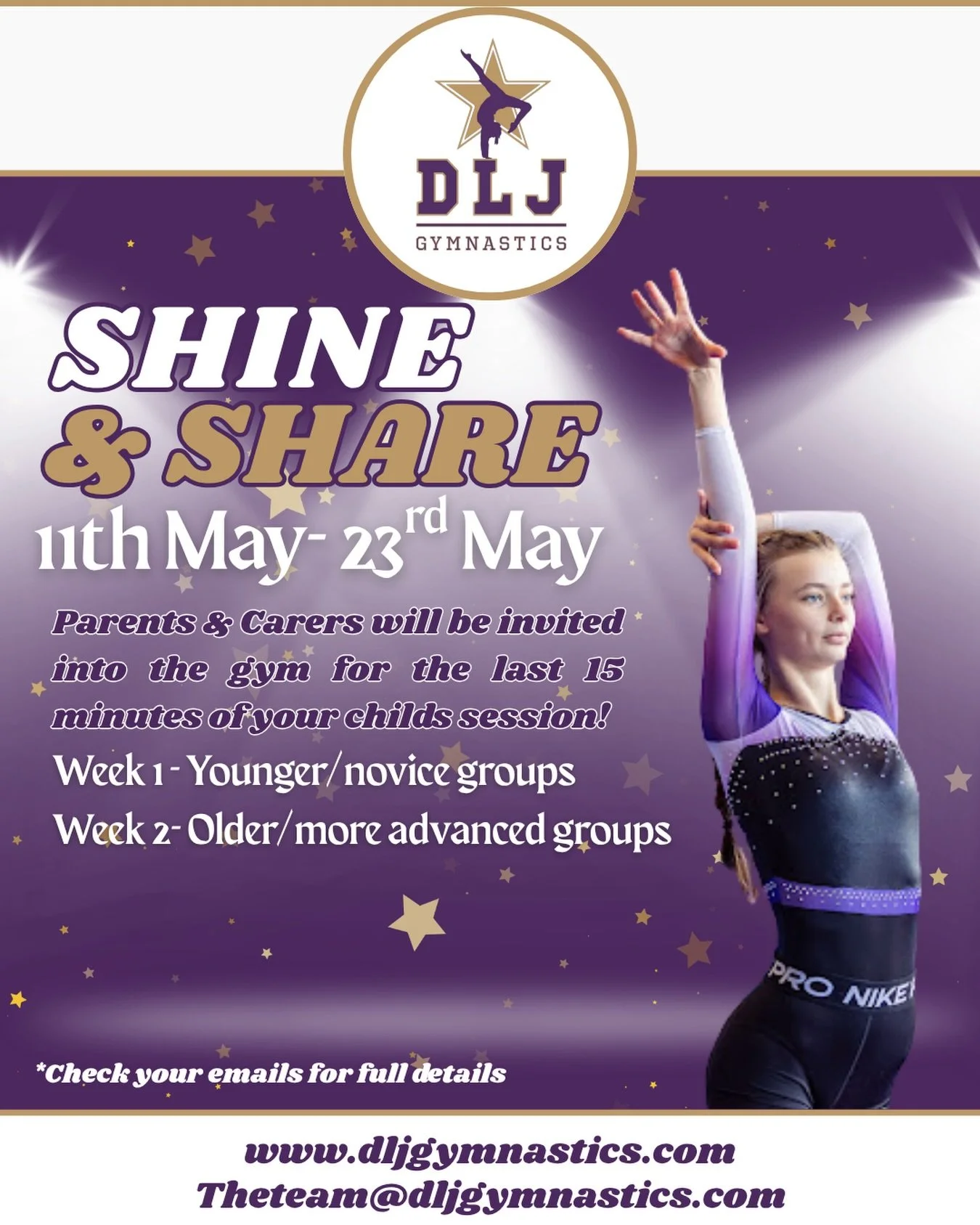 Its Shine and share week!💜

- Week 1 is younger/novice groups
- Week 2 is older/more advanced groups

Check emails for more information
&mdash;&mdash;&mdash;&mdash;&mdash;&mdash;&mdash;&mdash;&mdash;&mdash;&mdash;&mdash;&mdash;&mdash;&mdash;&mdash;&